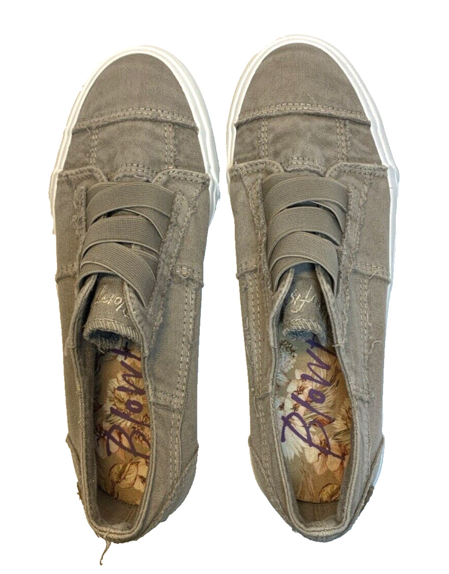 Blowfish Malibu New Distressed Canvas Slip-On Comfy Sneaker Womens Sz 7.5 M