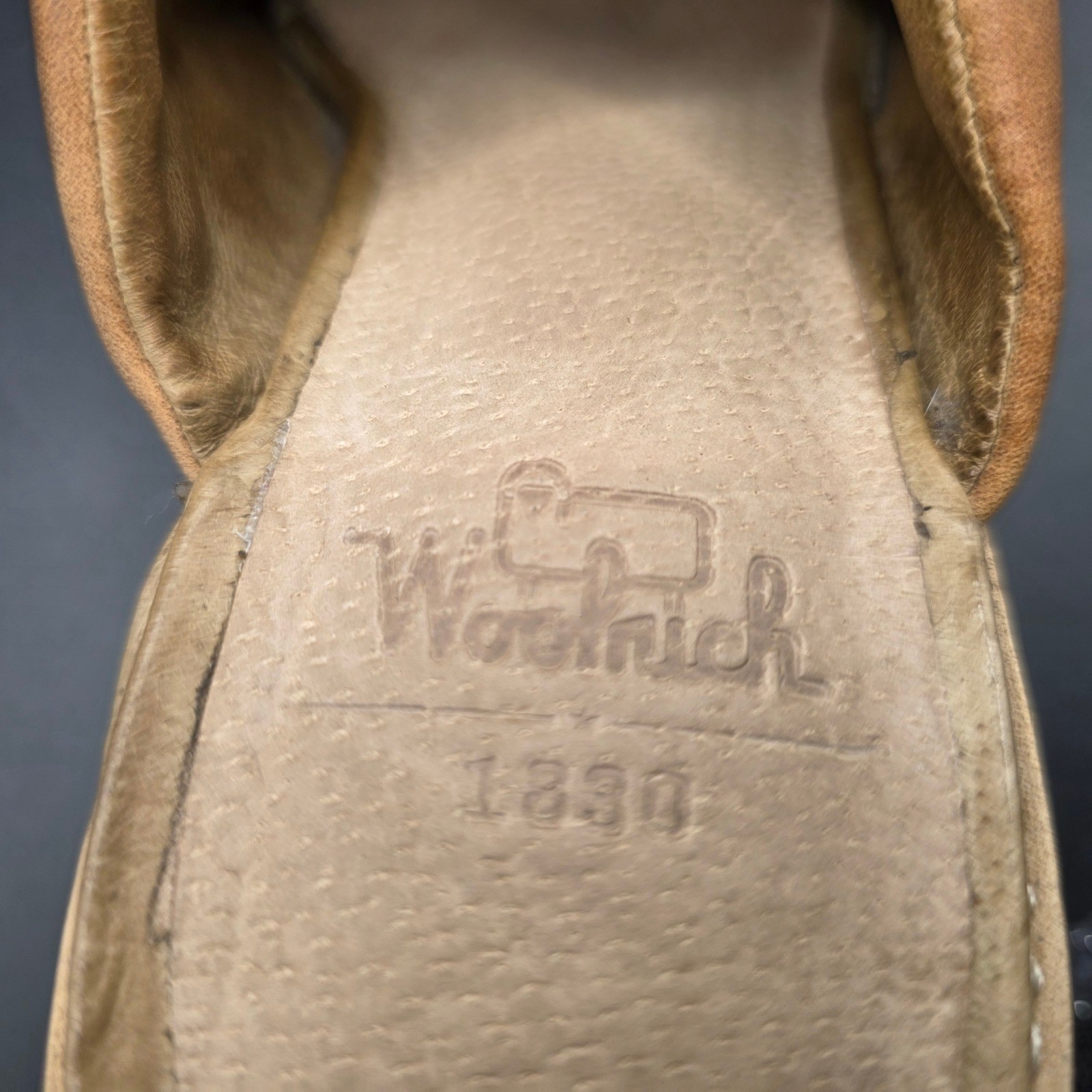 Woolrich Tan Leather Clog Mules Womens 6.5 M Lug Sole Stacked Heel Slip On Shoes