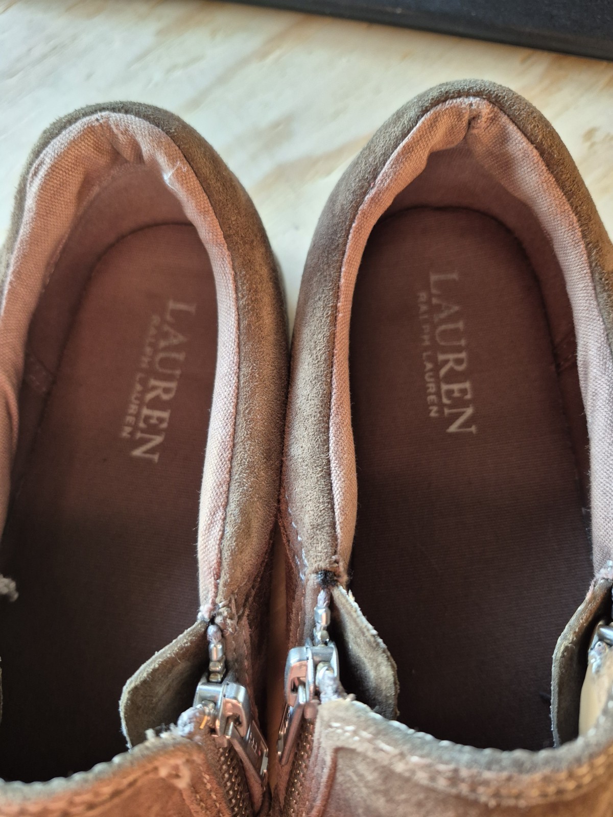 Ralph Lauren 7.5B Womens Jeorgia Deck Shoe. Brown 100% Leather Upper.