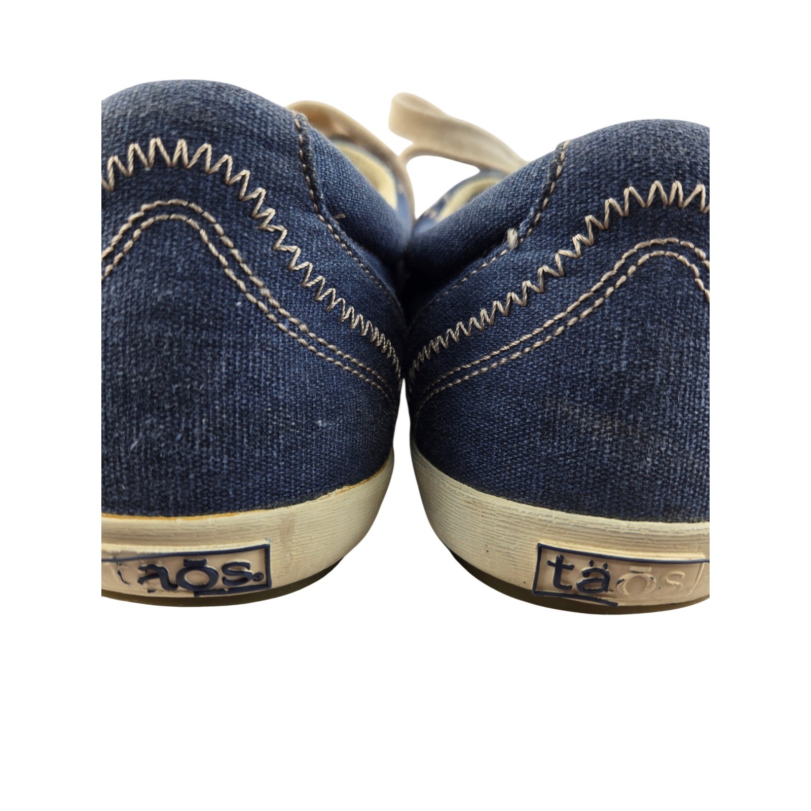 Taos Star Blue Wash Canvas Sneakers Womens 8.5 Lace-Up Comfort Shoes Denim