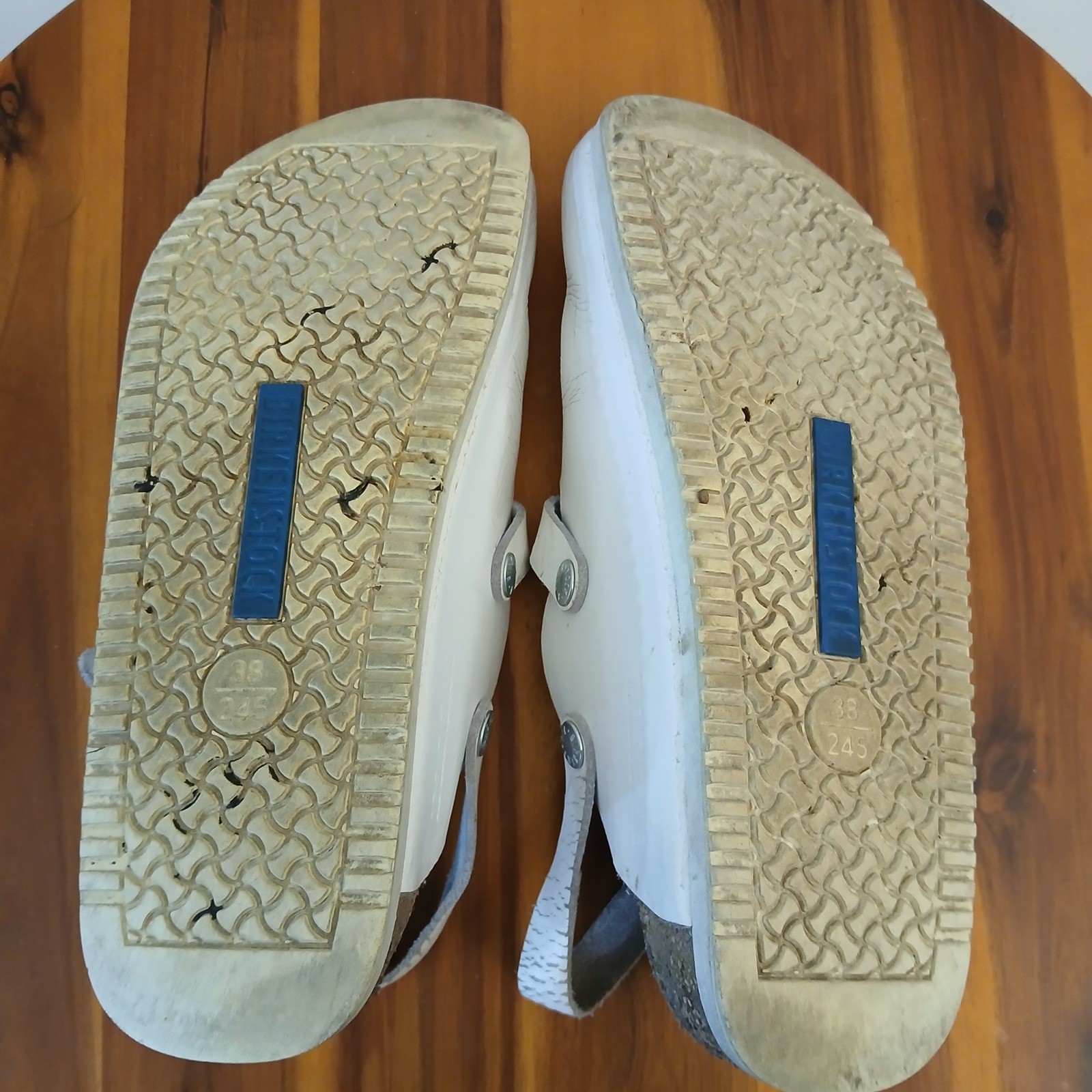 Birkenstock Tokio Clogs Womens Size 32 White Leather Backstrap Comfort Shoes
