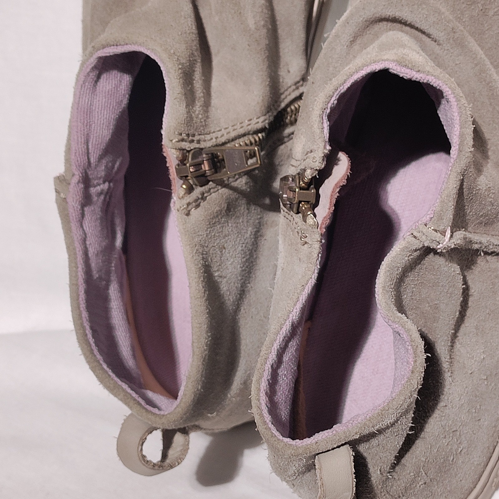Satorisan Hanami Grey Suede Side Zip Womens Sneakers Sz 41 (US 9.5)