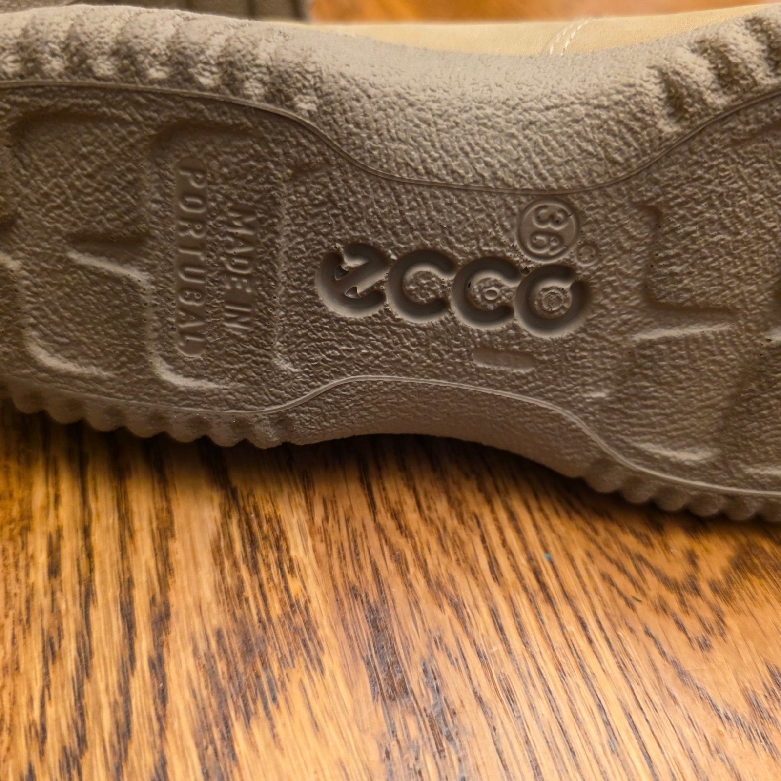 Ecco Soft Tan Sz 36 5.5-6 Suede Mary Jane Shoes Nubuck Leather Portugal Boho