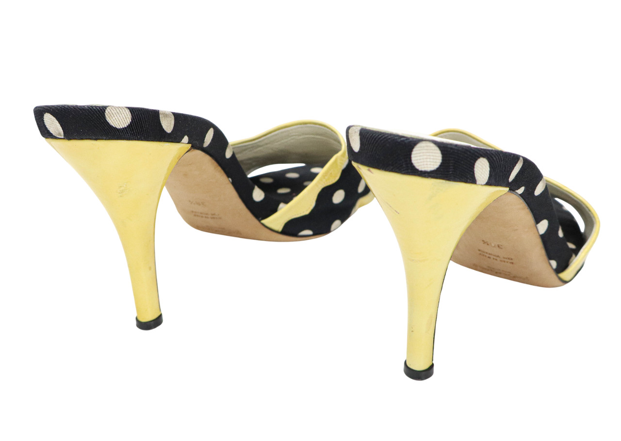 Yves Saint Laurent Shoes Womens (EU) 38.5 High Heels Slip On Slippers Leather