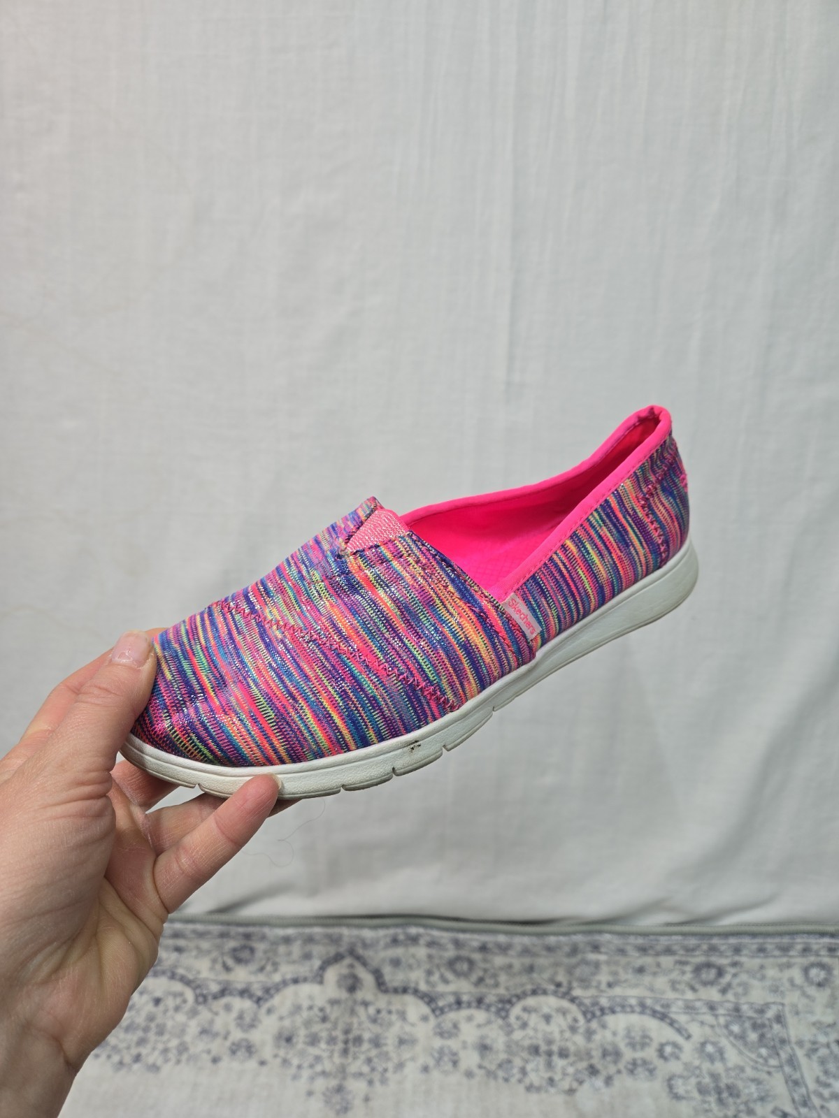 Skechers Pureflex Girls Slip-On Sneakers Pink Multicolor Kids Size 6 85646L