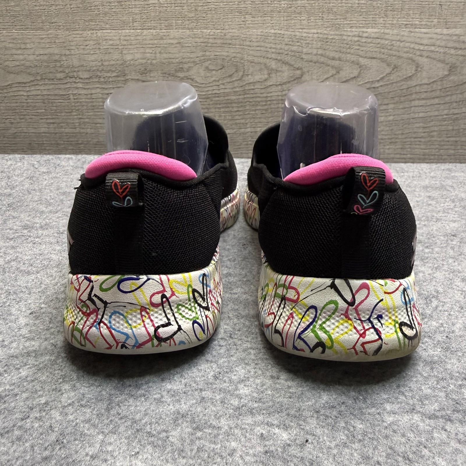 Skechers GO WALK Womens 11 Black Multi-Color Slip-On Comfort Walking Shoes