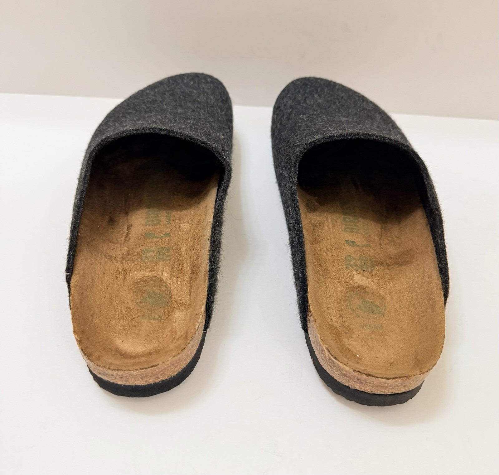 Birkenstock Amsterdam Slide Clogs Shoes Women Sz 8.5 ~9 Anthracite Grey Wool
