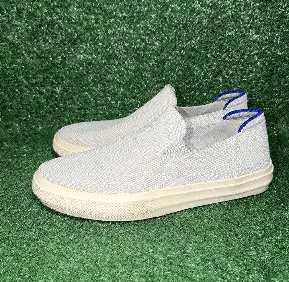 Rothy’s The Sneaker Womens Size 7.5 White Honeycomb Grey Slip On Comfort Loafers