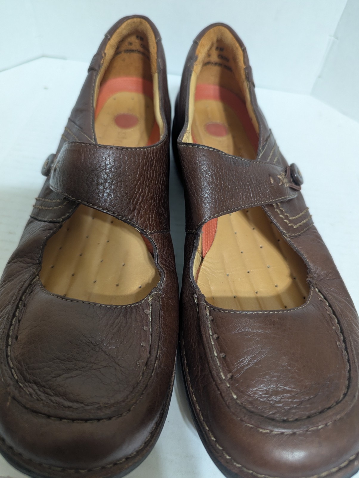 Clarks Unstructured Women’s Size 8 M Mary Jane Comfort Brown Shoes