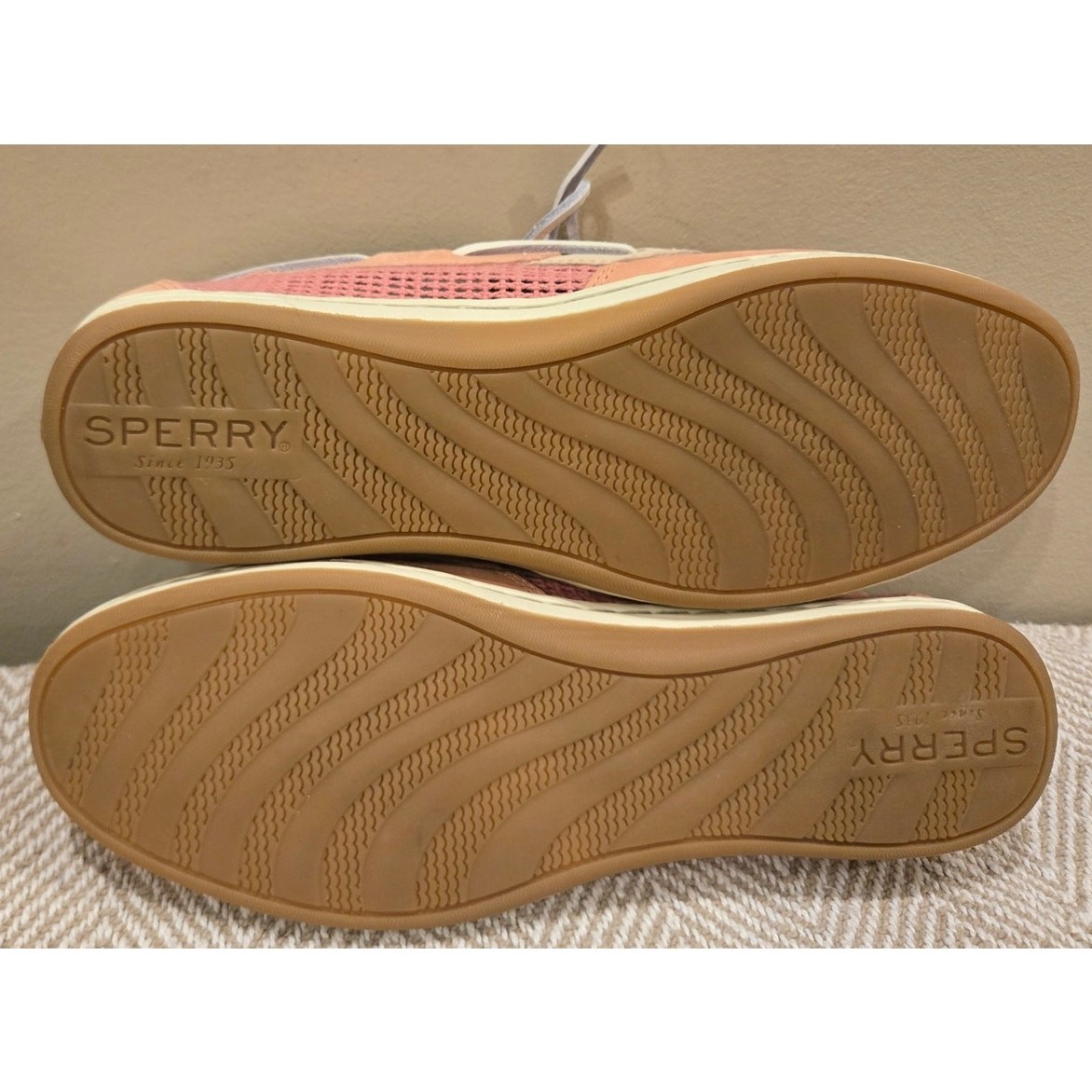 Sperry Koifish Leather Mesh Boat Shoe Pink Womens Size 7