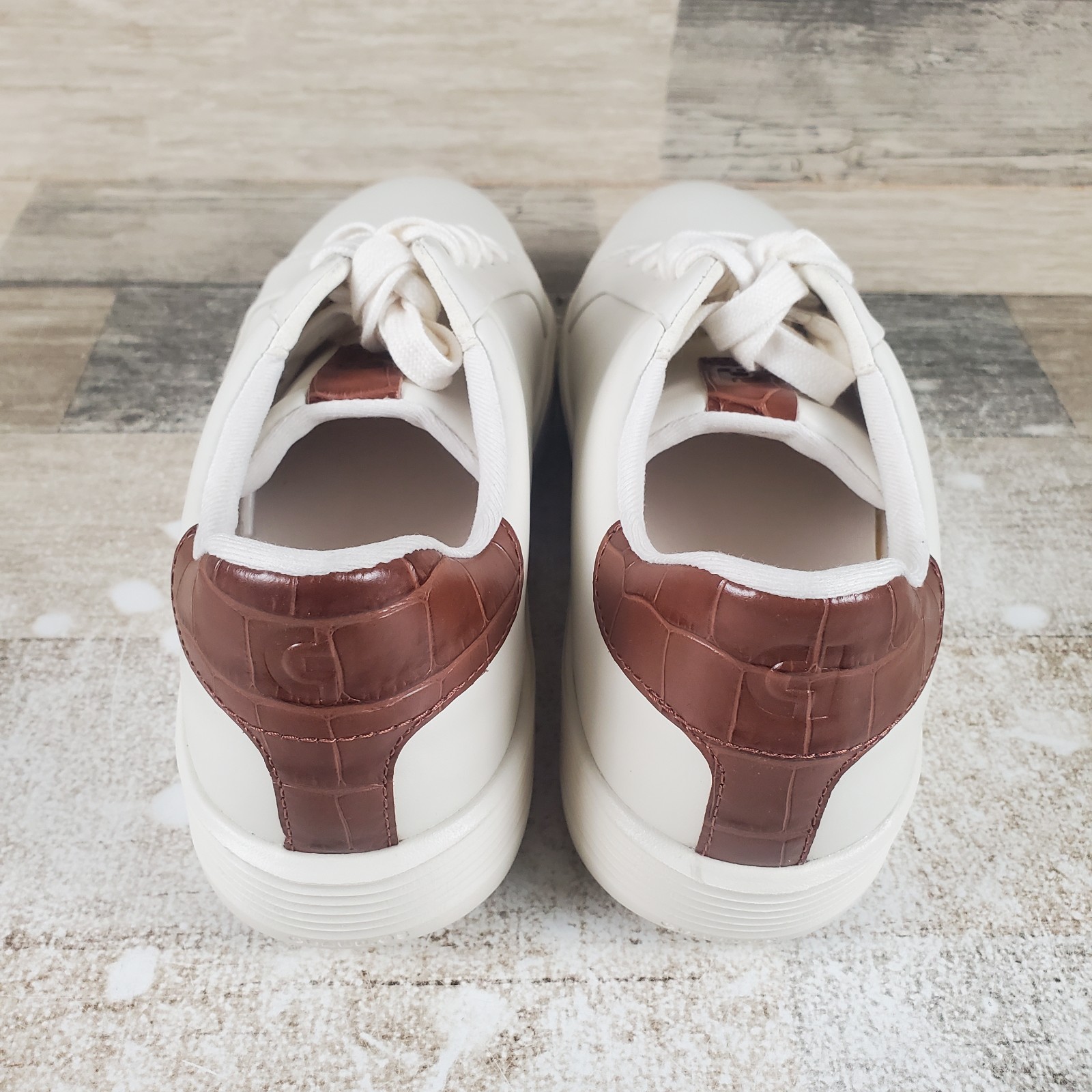 Cole Haan Grand Crosscourt Joy Womens Shoes Sz 8 B White Leather Slip On Sneaker