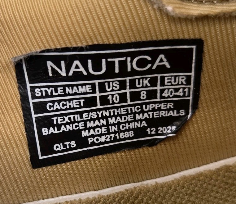 Nautica Ladies Cachet Sneaker Shoes Size 10 Tan Khaki Casual Mary Jane