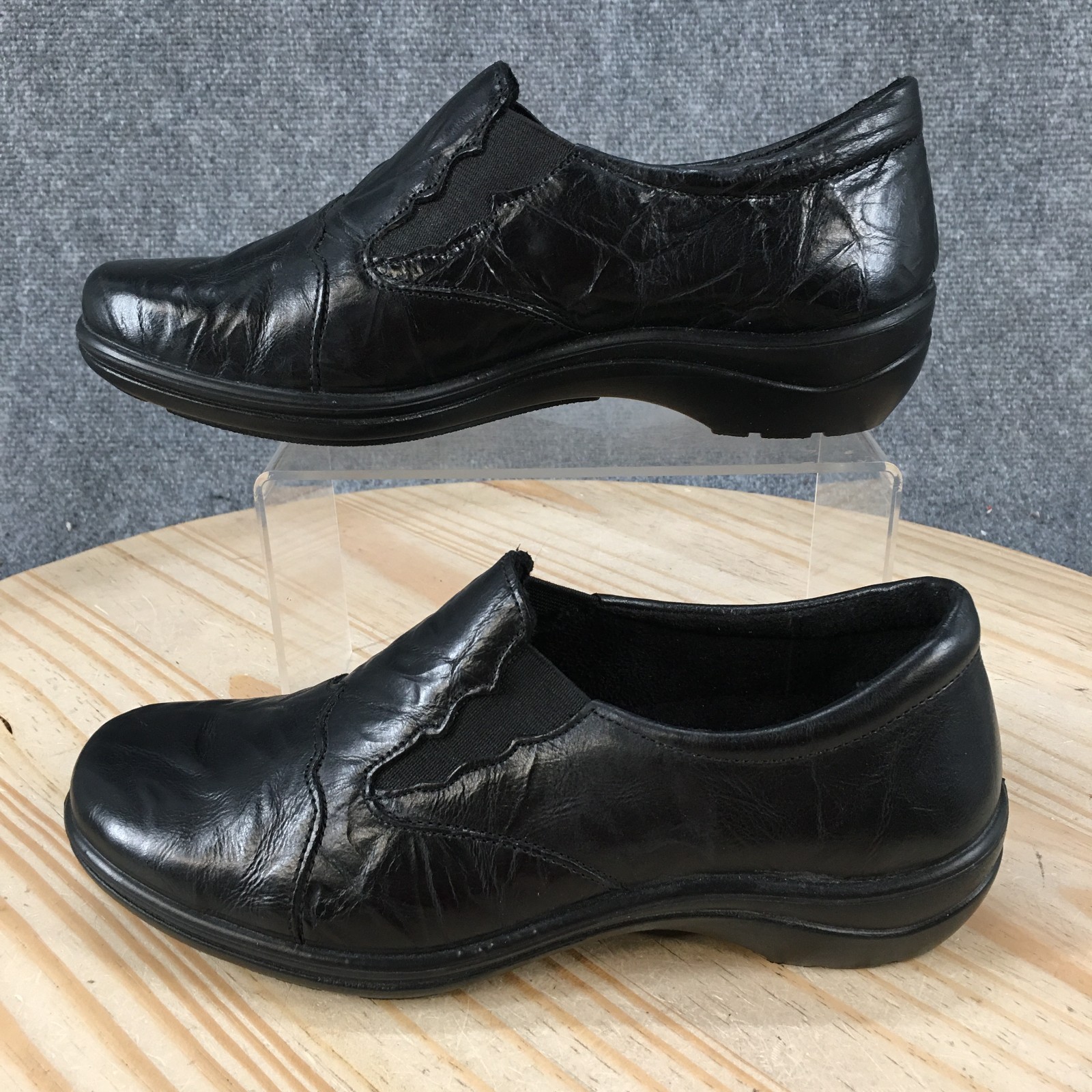 Romika Cassie 24 Shoes Womens 37 Loafer Slip On Casual Comfort Low Top Black NEW