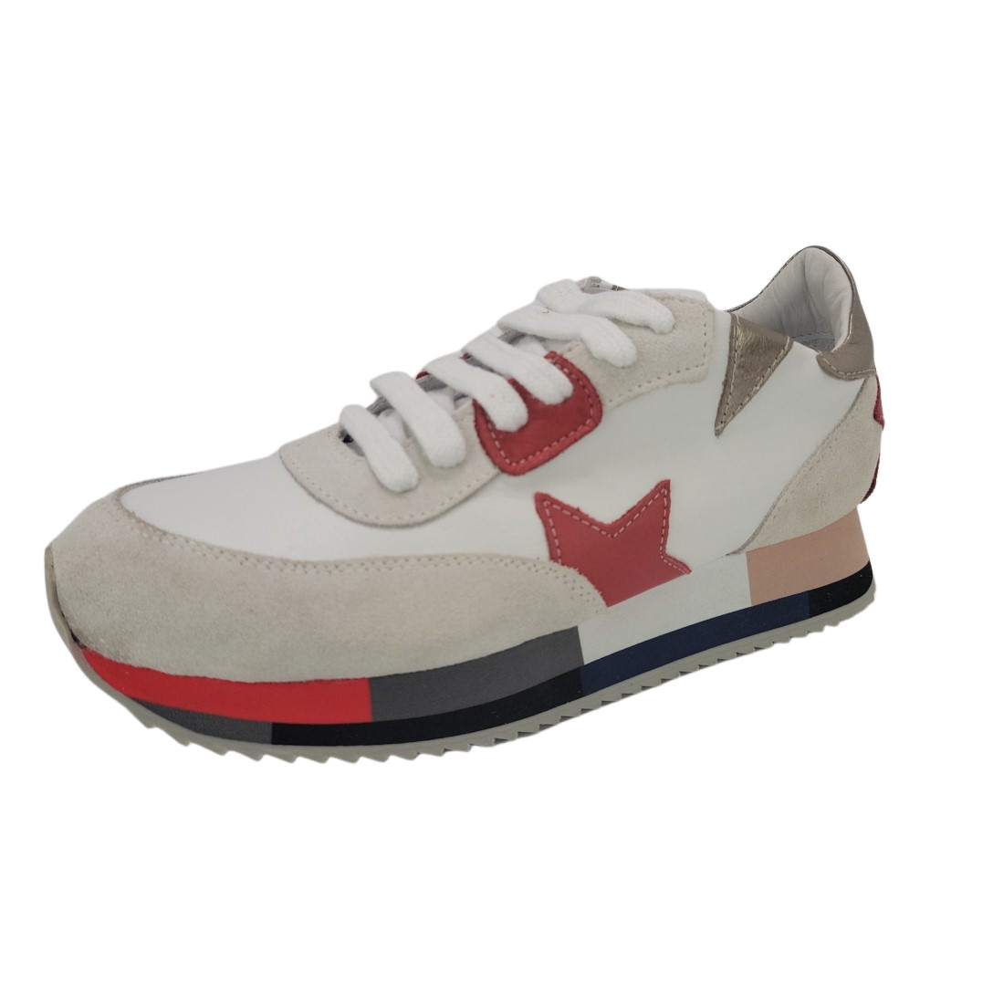 Bueno Petro Women’s Shoes Sneaker White/Red Multi Size B2086-600 NEW