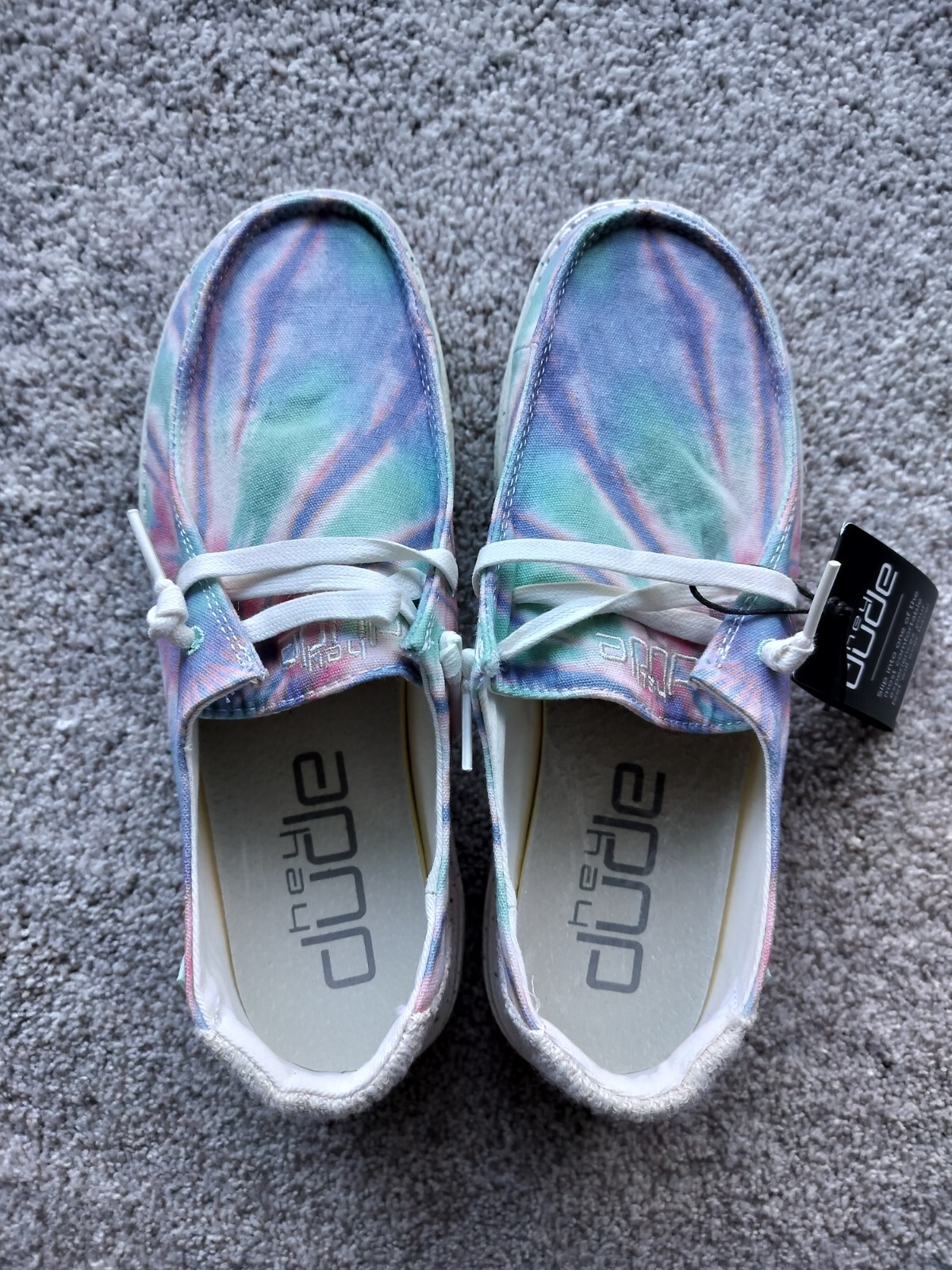 Hey Dude Women Size 7/7.5 Wendy Tie Dye Slip-On Rose Candy Purple Pink Shoes