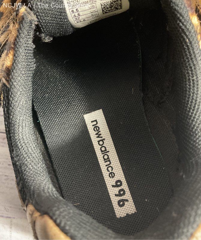 J Crew Edition Size 6.5 – New Balance 996 Low Leopard Pony Hair Sneakers