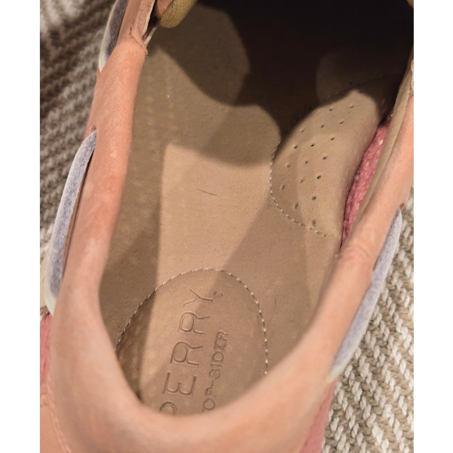 Sperry Koifish Leather Mesh Boat Shoe Pink Womens Size 7