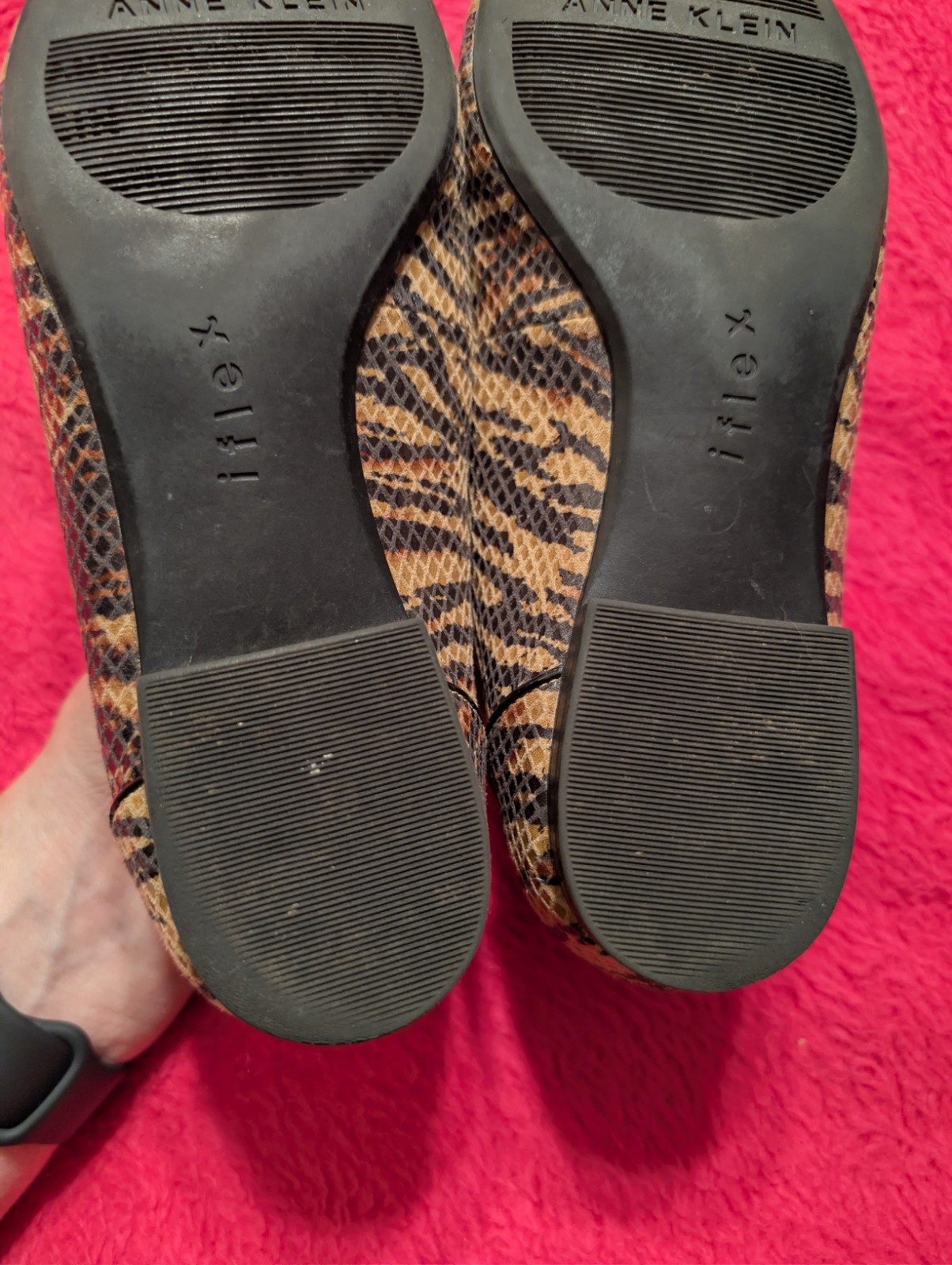 Anne Klein AKIDRIS Loafers Shoes Womens 6M Animal Print Snake Tiger Lion Bit