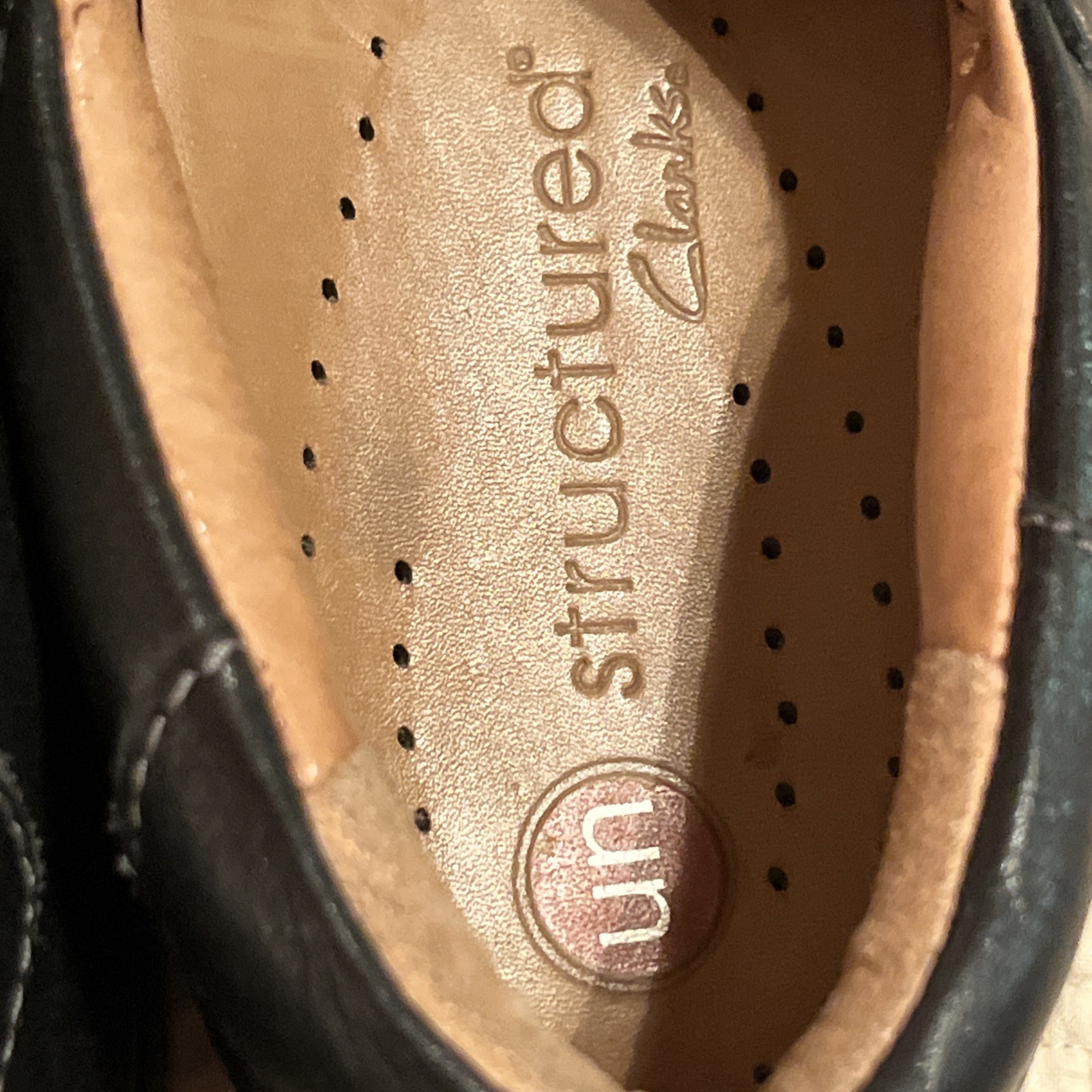 Clarks Unstructured Artisan Un.Loop Black Leather Slip-on Shoes US Size 9N