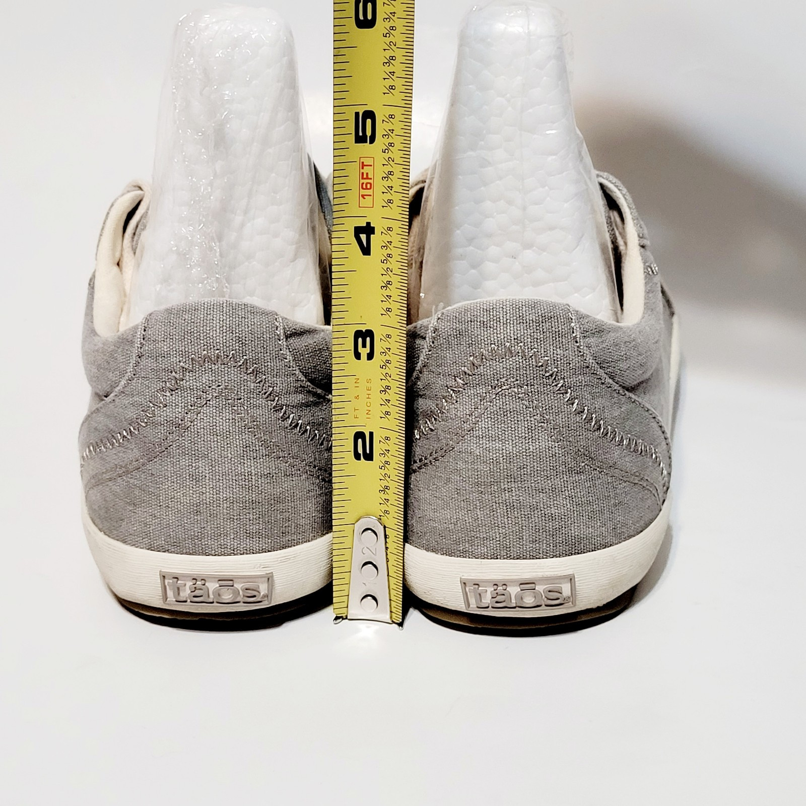 Taos Star STA12844 Gray Wash Canvas Casual Lace Up Sneaker Shoes Wms 9US 40-41EU
