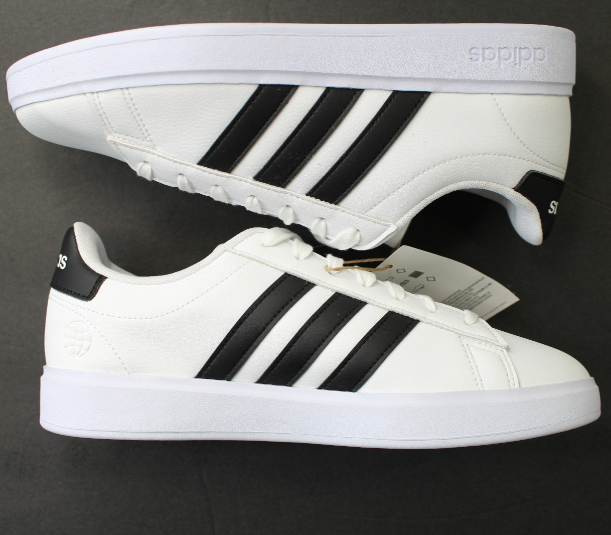 Women’s Size 9.5 Adidas Grand Court 2.0 White and Black Shoes GW9214