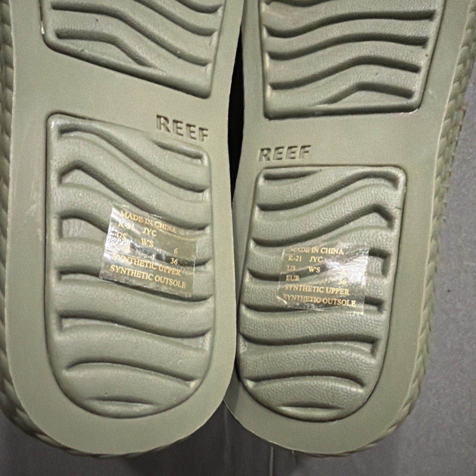 Reef Water Vista Sandals Womens Beach Outdoor Comfort Summer Olive Green Size 6