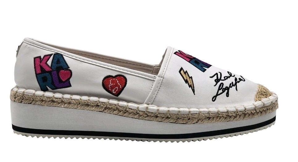 NEW Karl Lagerfeld Paris Women’s Bina Patch Slip On Shoes Size US 7 *FAST SHIP*