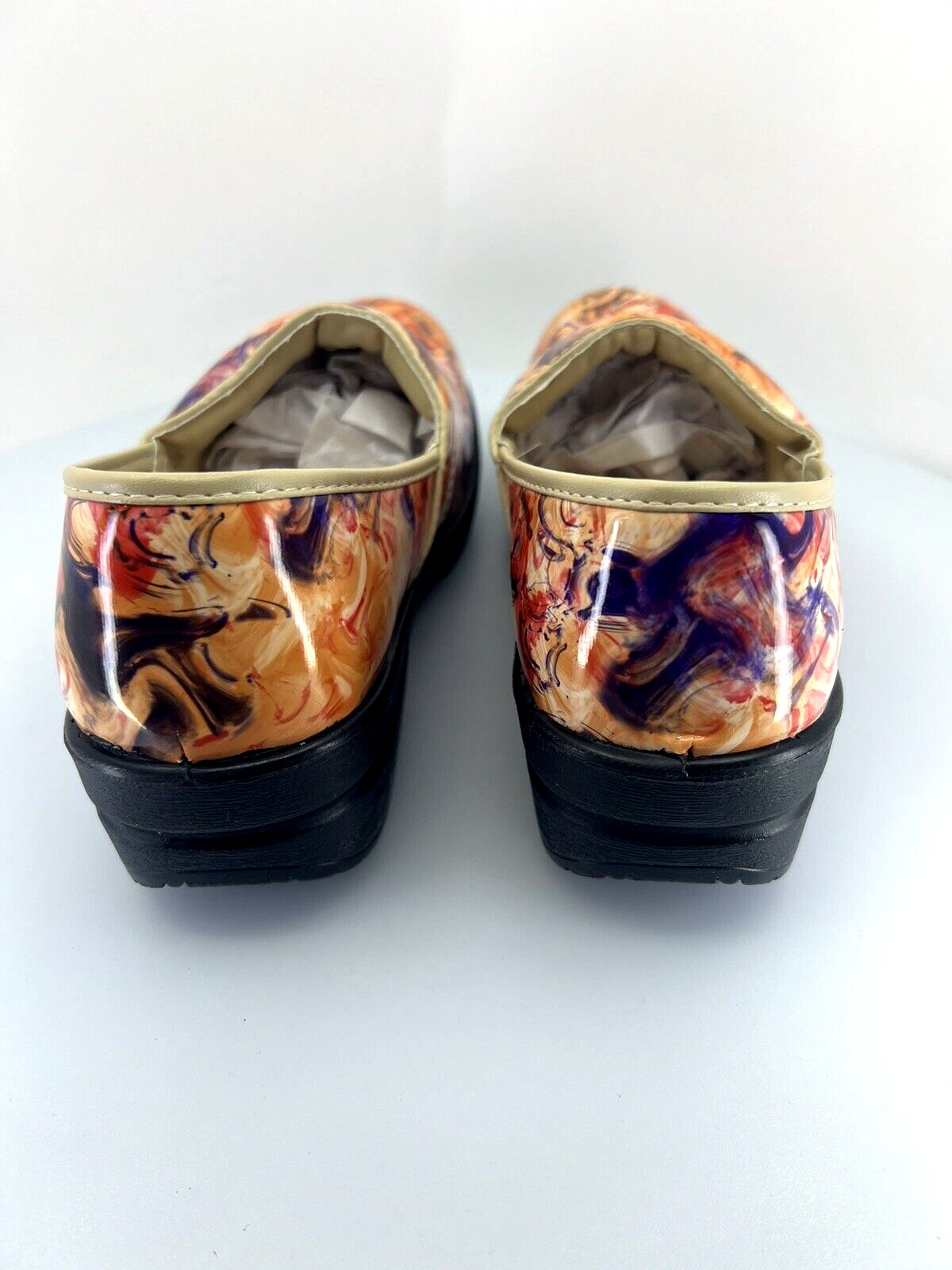 Rasolli Nursing Clog Size 10 Multicolor Floral Lightweight Slip on Shoe