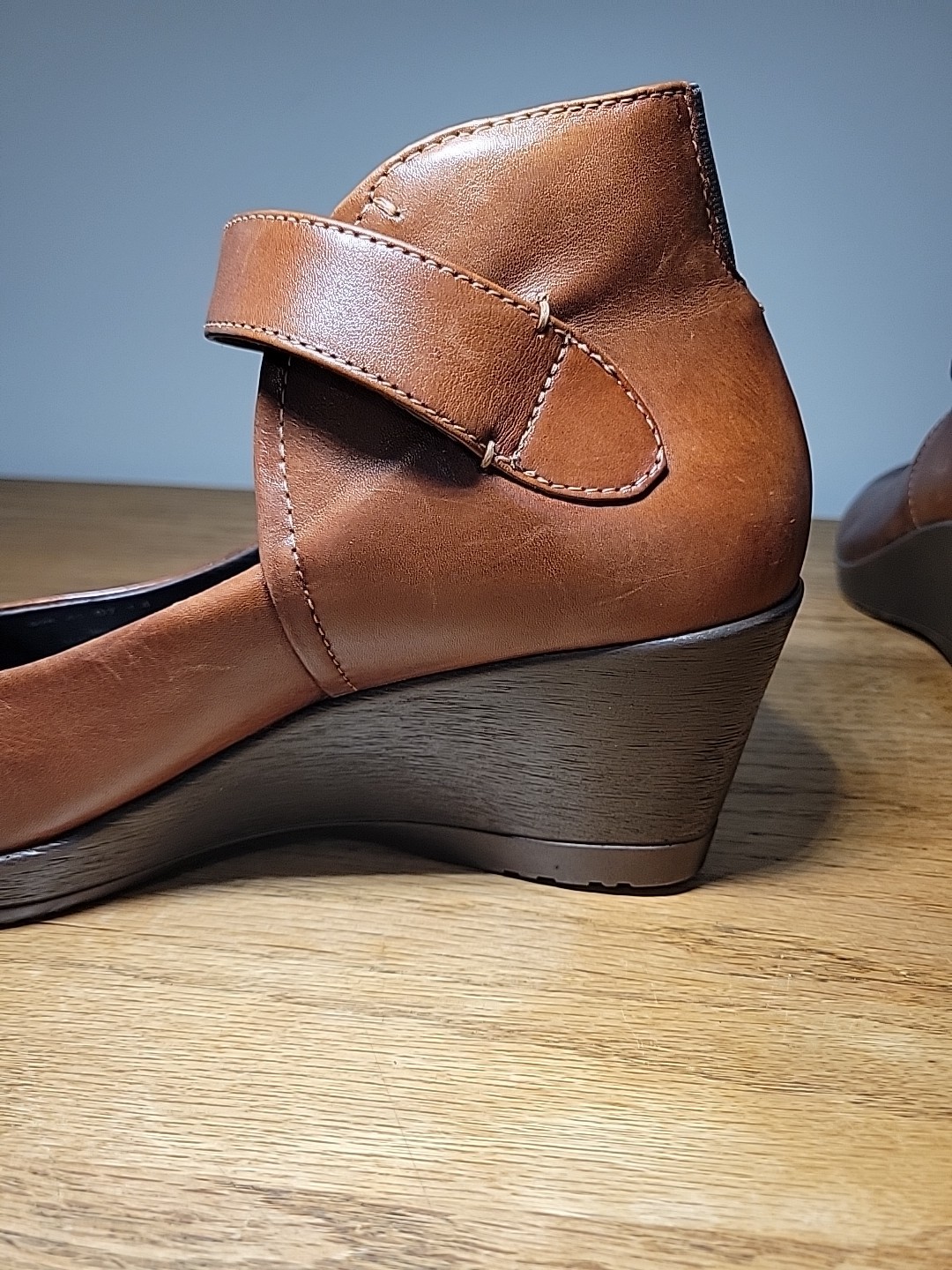 DANSKO Rebel Women’s Sz 41 Brown Leather Maryjane Wedge Comfort Shoes