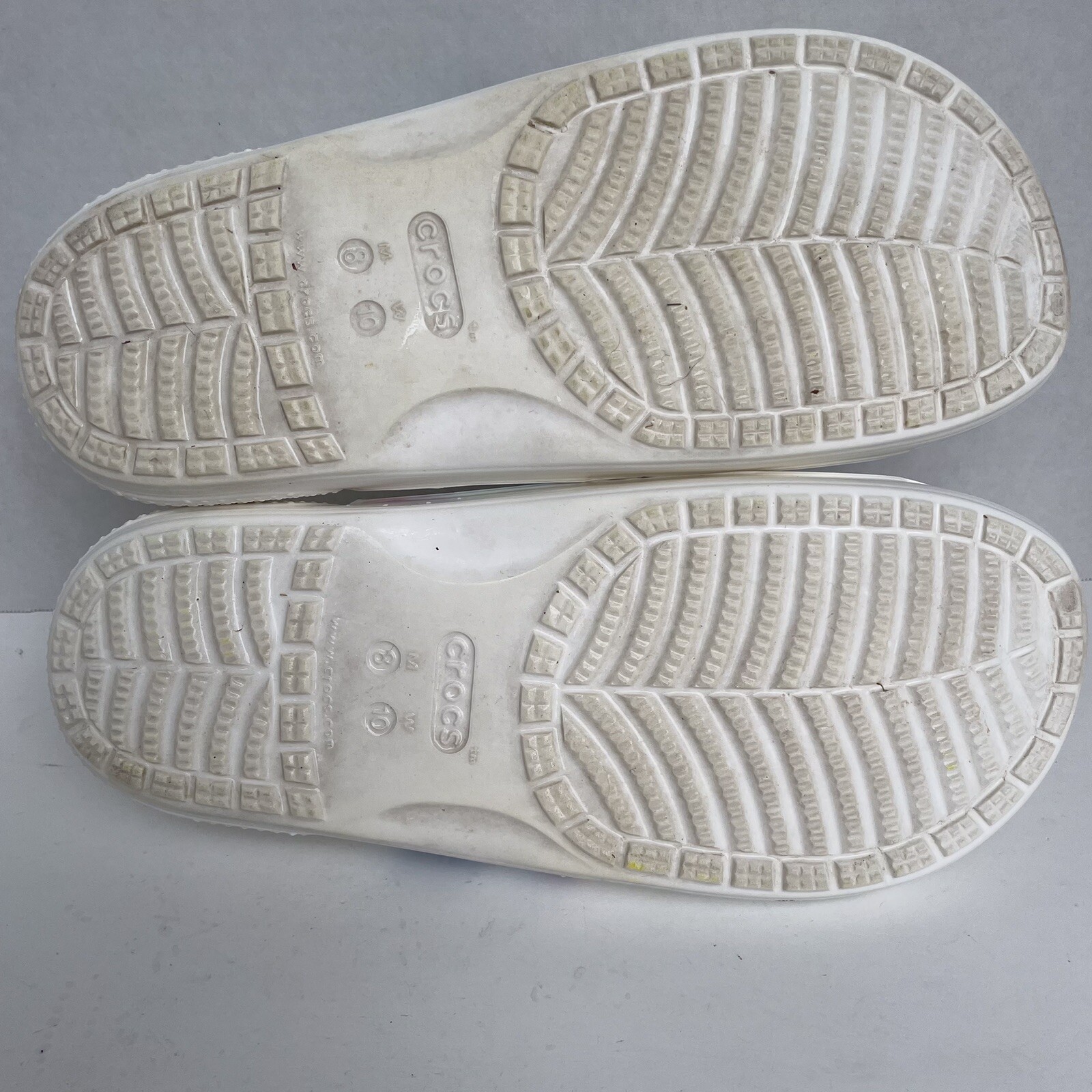 Crocs Solarized Tie Dye Colorful Croslite Sandal Women 10 Strap White Multicolor