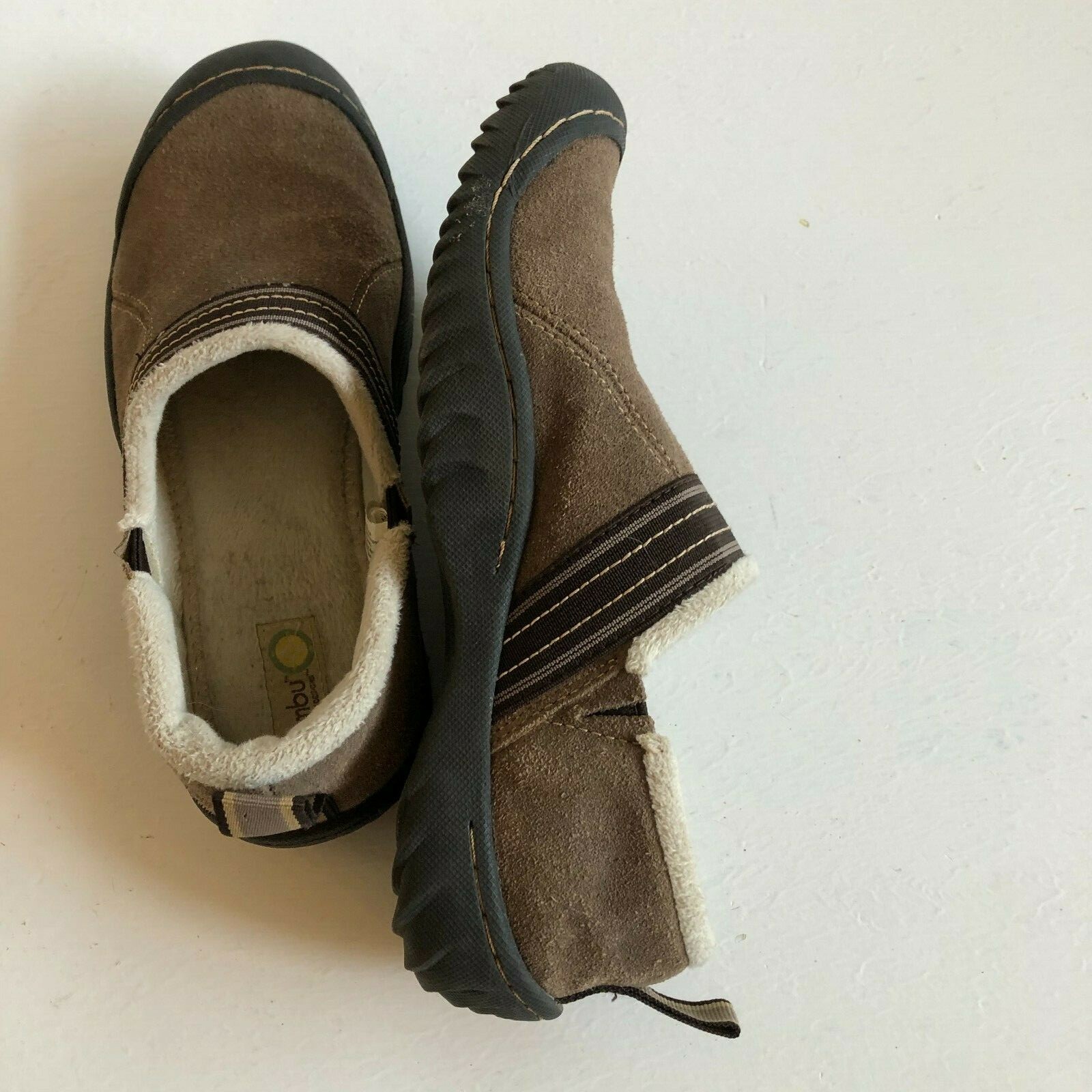 Jambu Slip On Womens Shoes Sz 6.5M Fleece Lined All Terra Design Leather Tan Brn