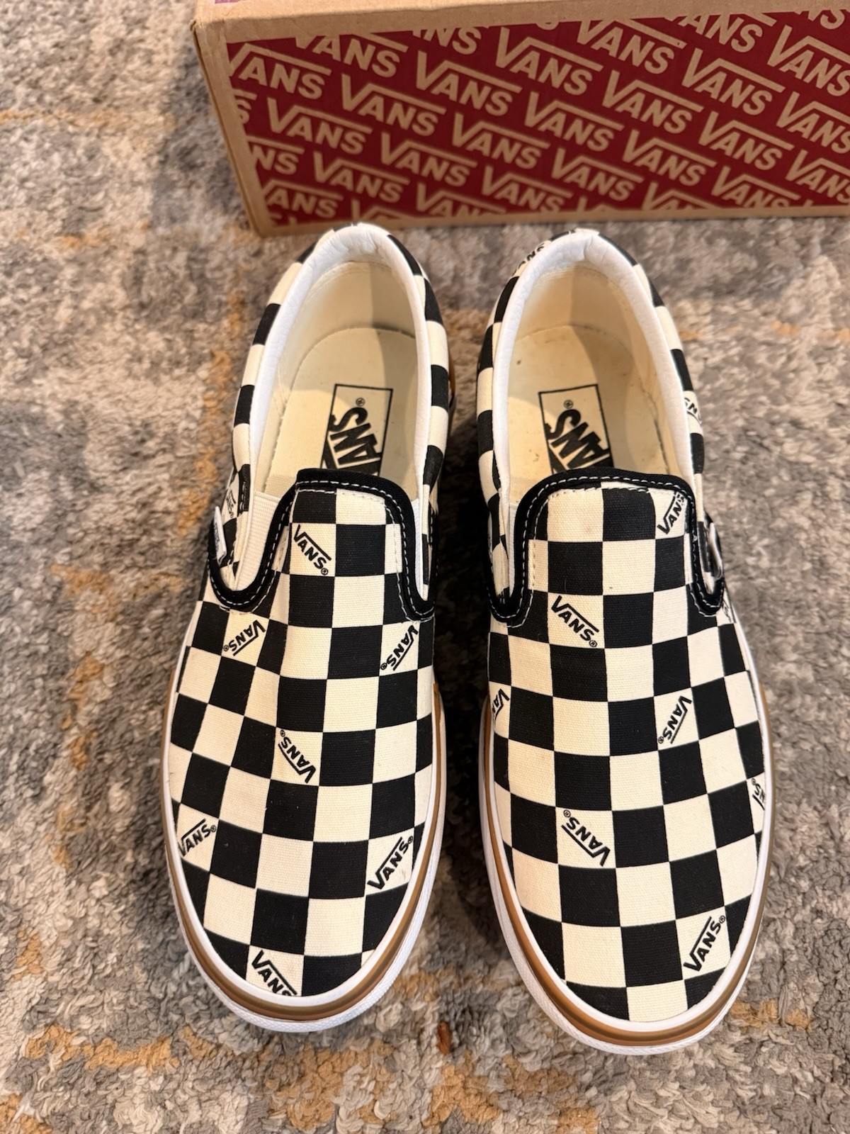 VANS Era Stacked Checkerboard Platform Slip On Shoes Women’s Size 9.5 Men’s 8.0
