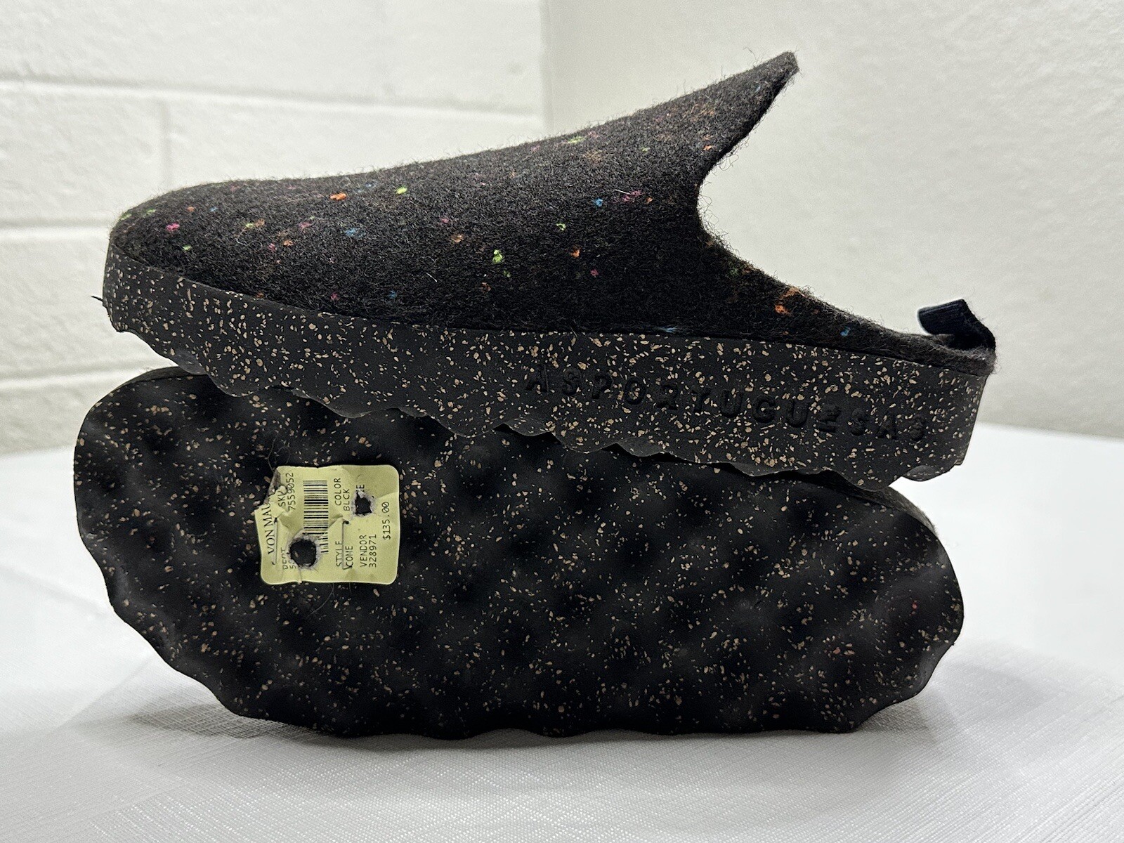 Asportuguesas by Fly London Come Slip On Shoes Mules Size 5.5 US Black LED