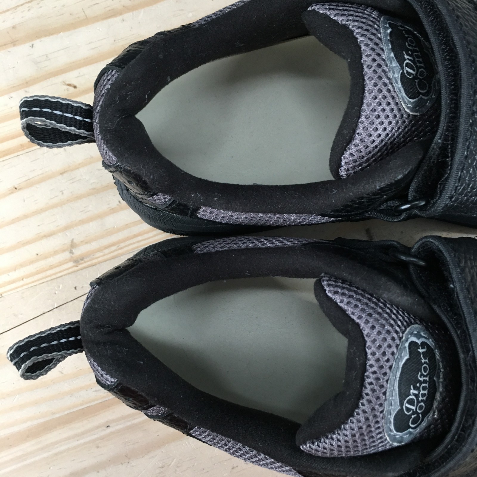 Dr Comfort Shoes Womens 9.5 Wide Walking Sneakers Black Endurance Leather 6810