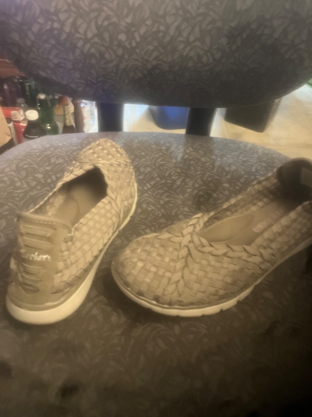 Skechers 49025 Women’s Size 7 Gray Relaxed Fit Memory Foam Slip On Comfort Shoes