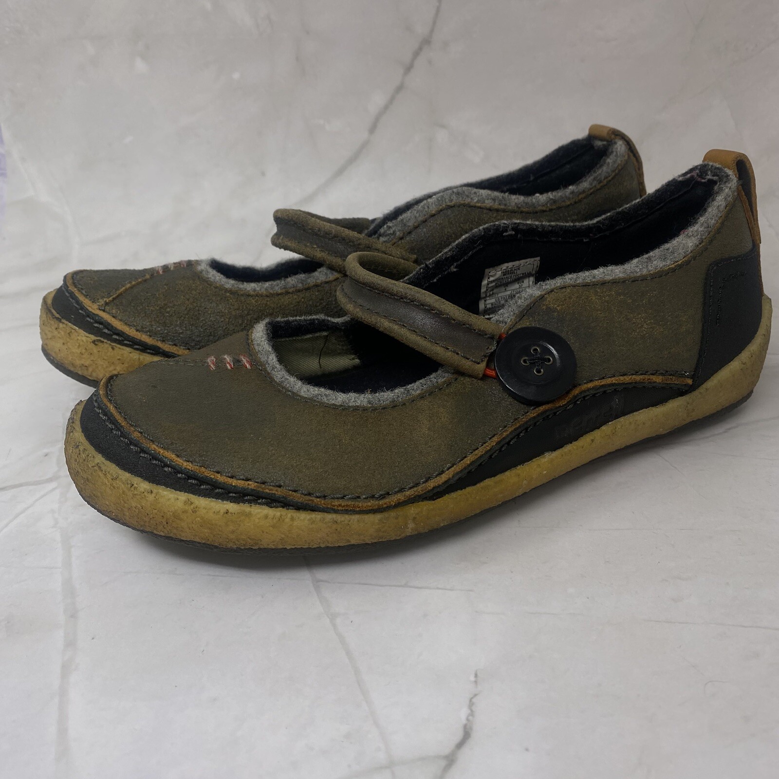 Merrell Womens Paris Saddle Brown Round Toe Mary Jane Shoes Sz 6.5 M