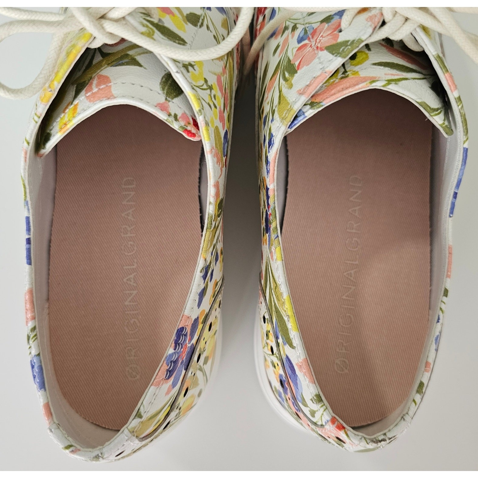NEW Cole Haan Original Grand Floral Wingtip Oxford Casual Shoes 8.5 B