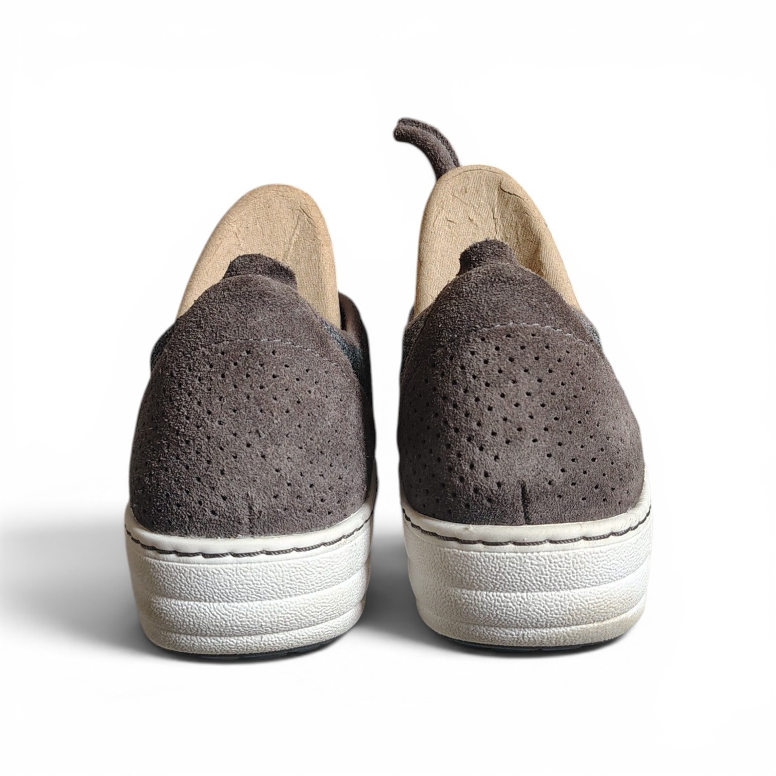 Aetrex Women’s Casey Orthotic Leather Stretchy Knit Bungee Sneakers Size 10.5-11