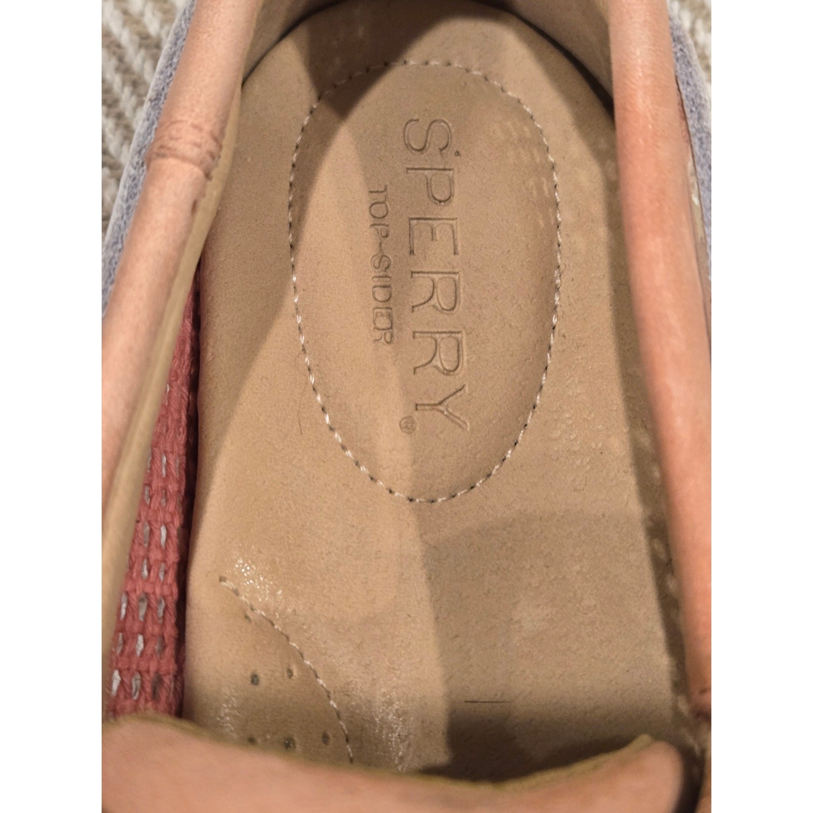Sperry Koifish Leather Mesh Boat Shoe Pink Womens Size 7