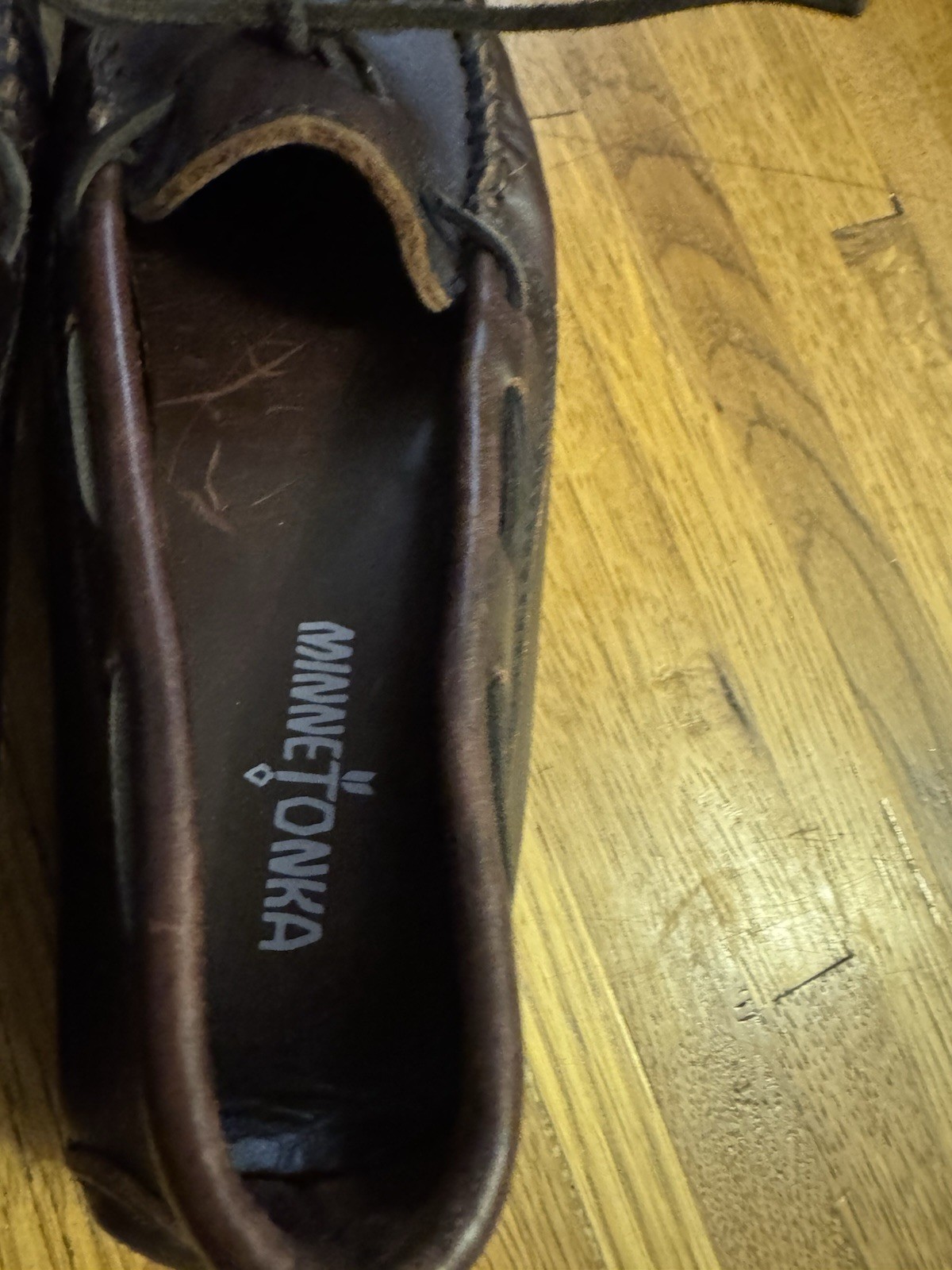Minnetonka 100%Leather Comfort Moccasin Driving Shoes 698 Brown Women’s Size 9