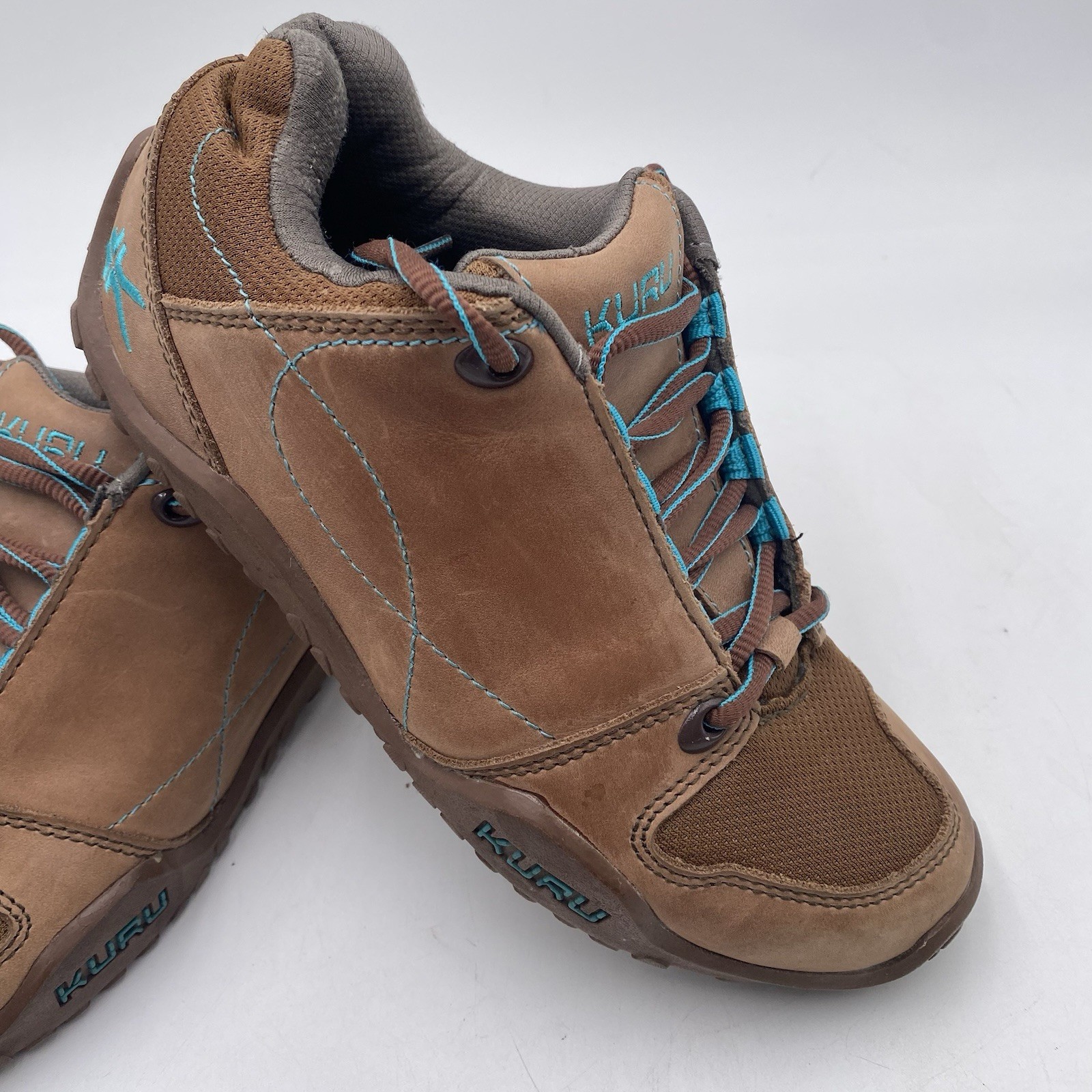 KURU Chicane Womens Hiking Walking Leather Shoes Size 6 Brown Leather Trail