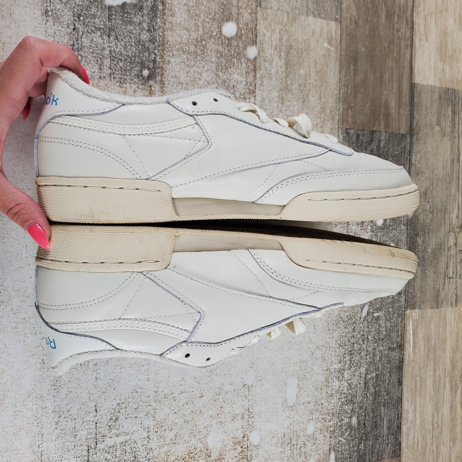 Reebok Club C 85 Womens Shoes Sz 11 Running Vintage White Gum Leather Sneakers