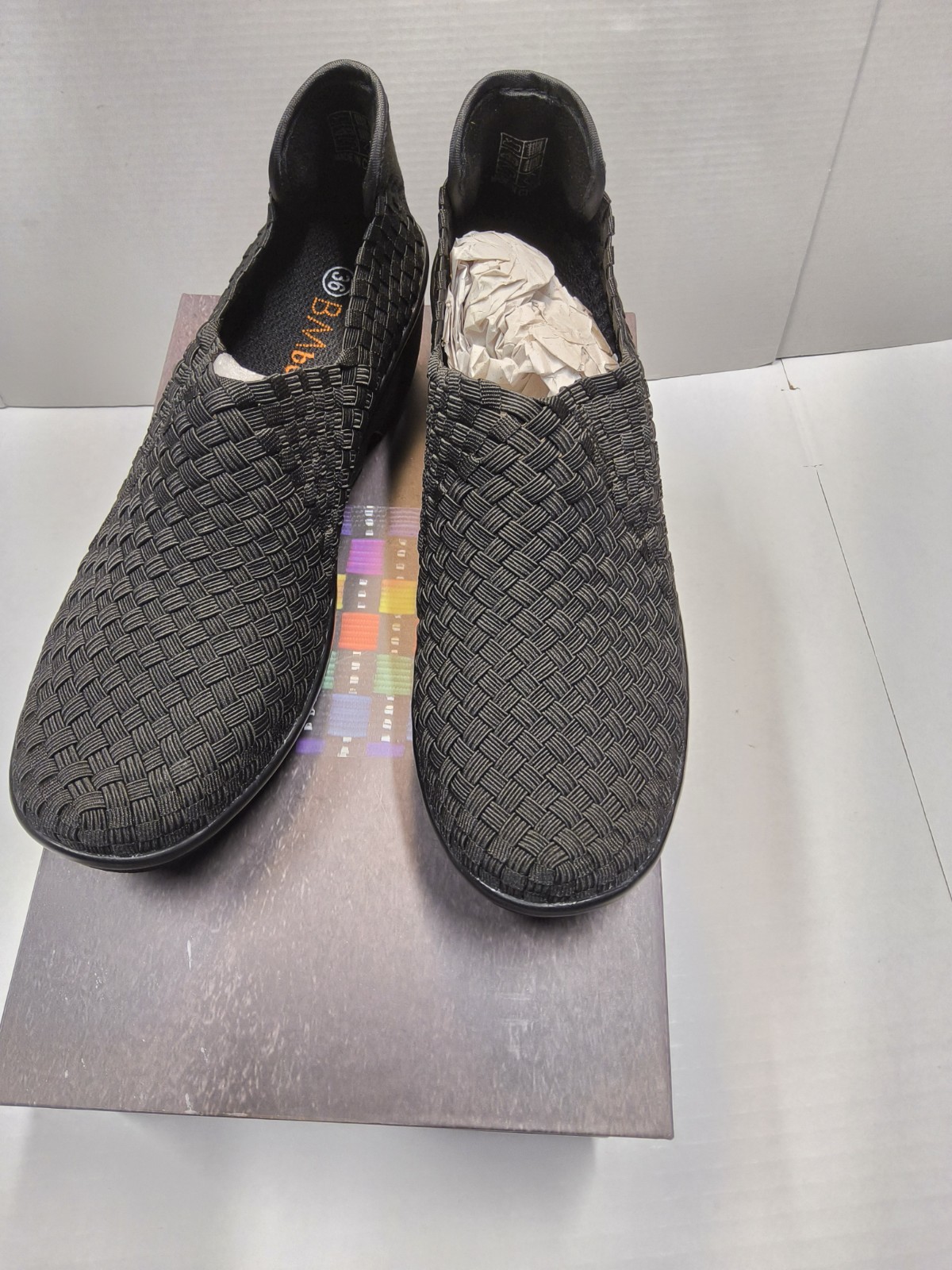 Bernie Mev Woven Shianne Black Shoes size 36