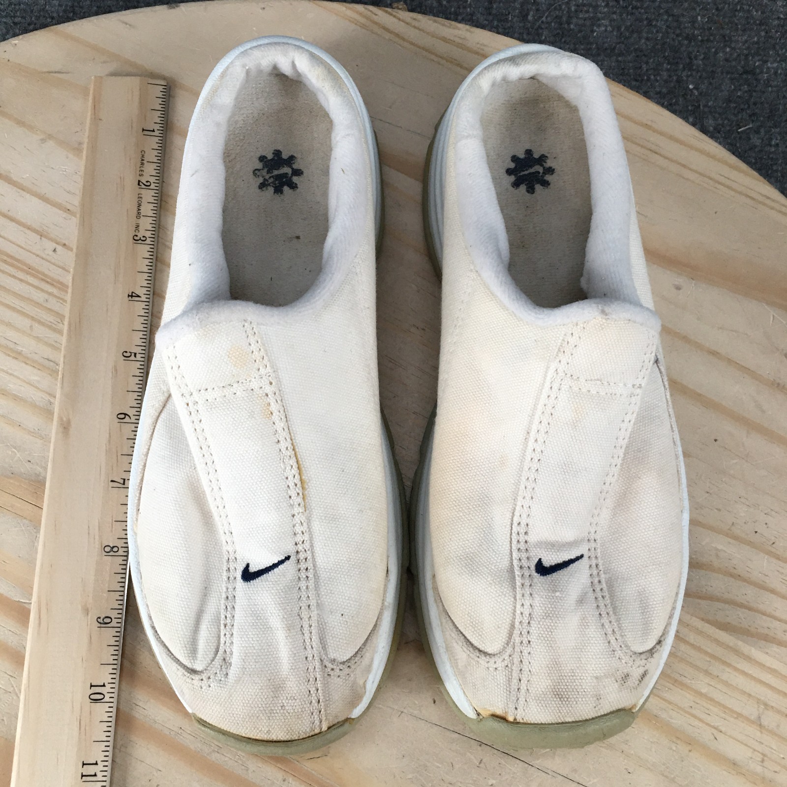 Nike Afterparty Mule Sneaker Shoes Womens 7 Casual Wedge Canvas Beige 302437-141