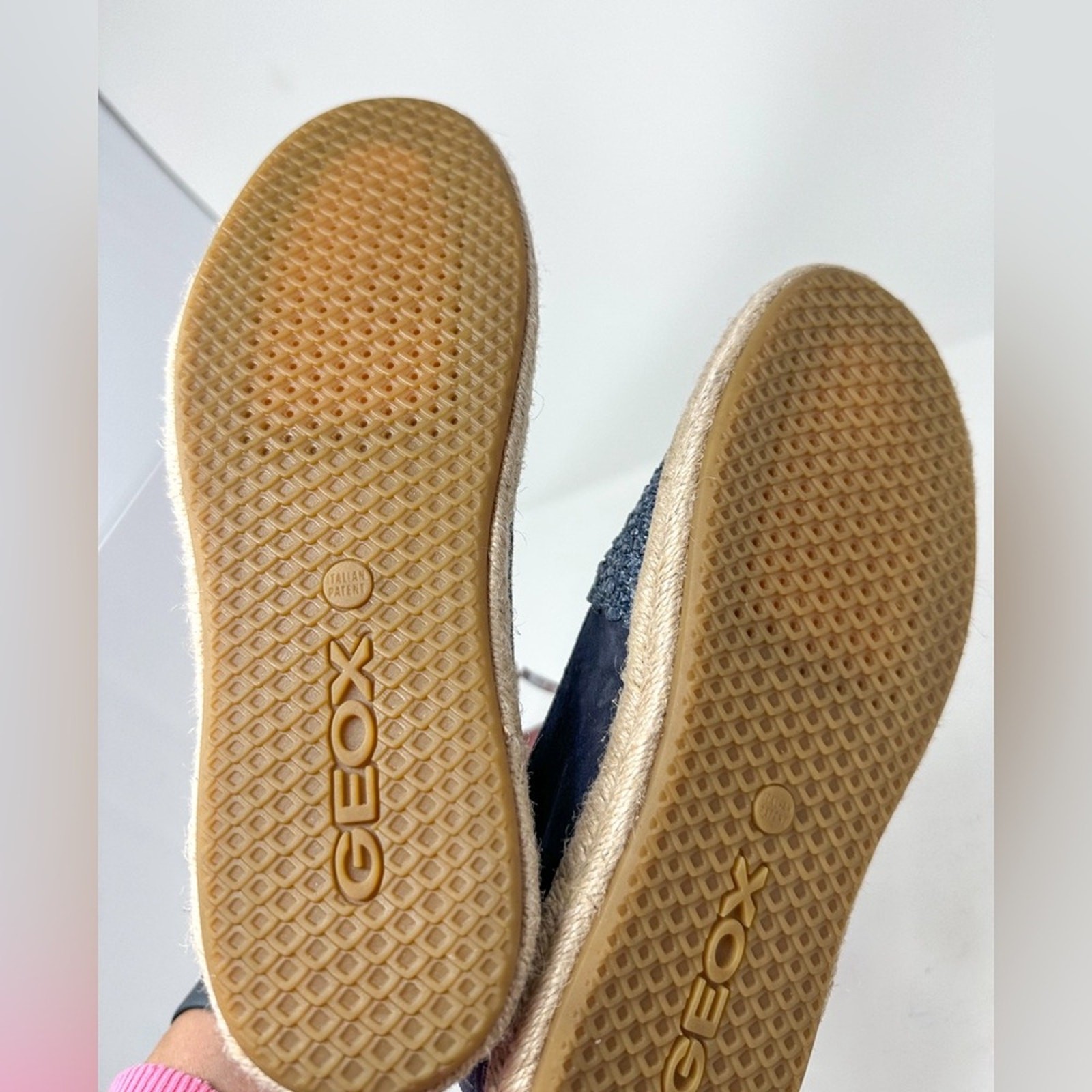 NEW Geox Modesty Blue Suede Textile Espadrille Flats, NEW, Size 5, MSRP $150