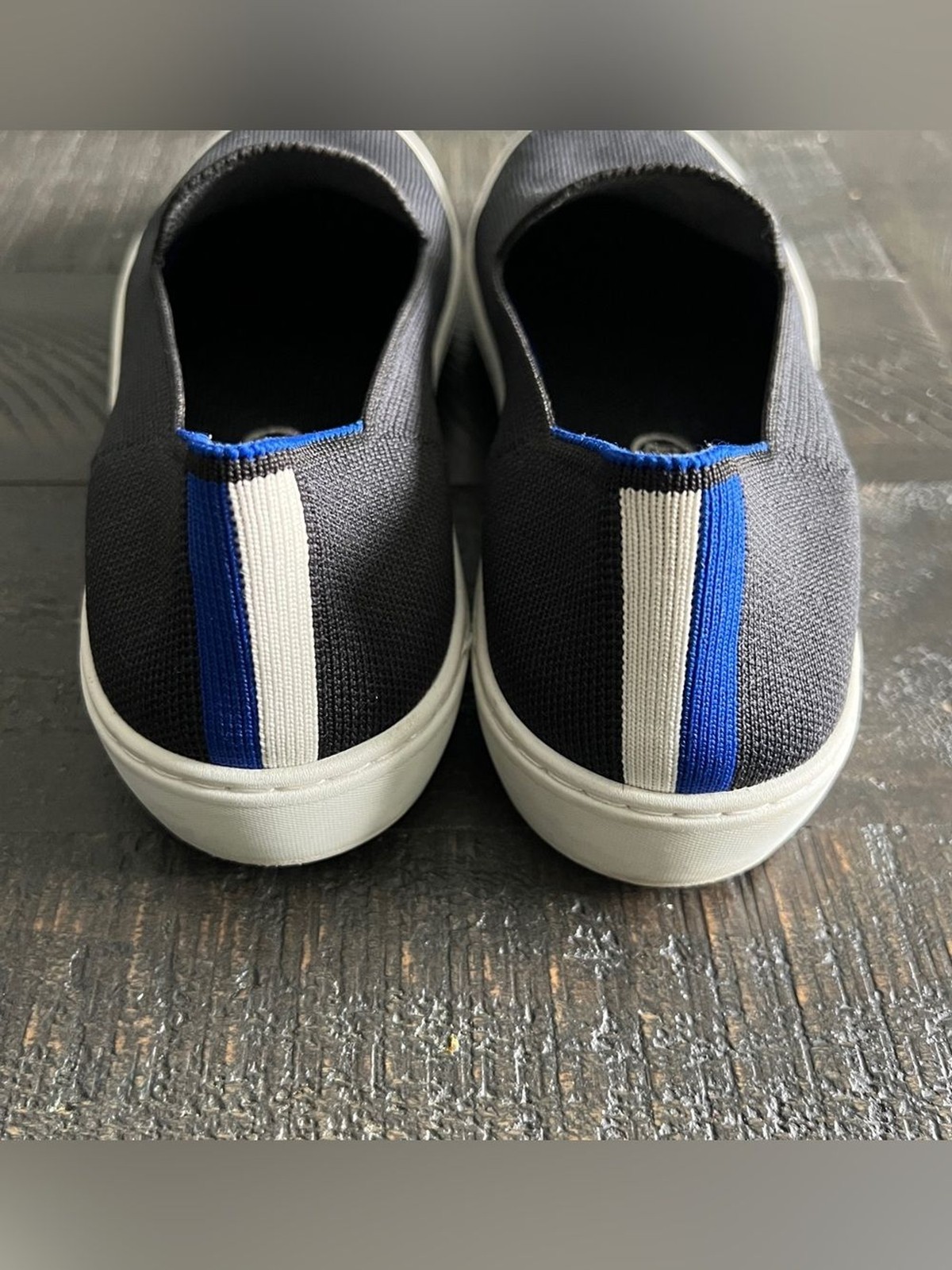 Rothy’s Slip On Sneakers Womens 9 Black Knit Sustainable Travel Shoes
