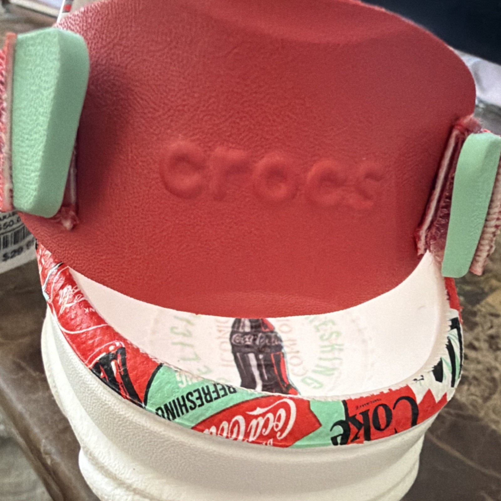Crocs Coca Cola Comfort Clog Shoes Red Graphic Print Women’s Size 6