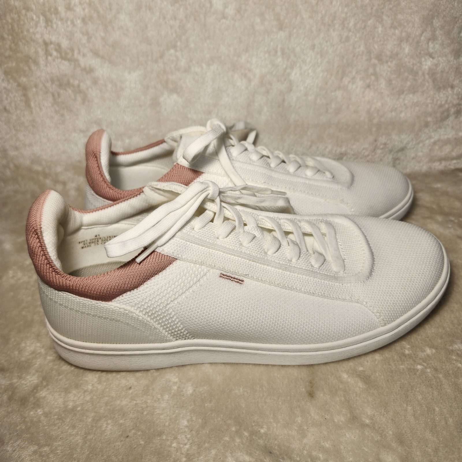 Vivaia V Prime Sneaker Womens 41 9.5 White Pink Knit Sustainable Slip Resistant