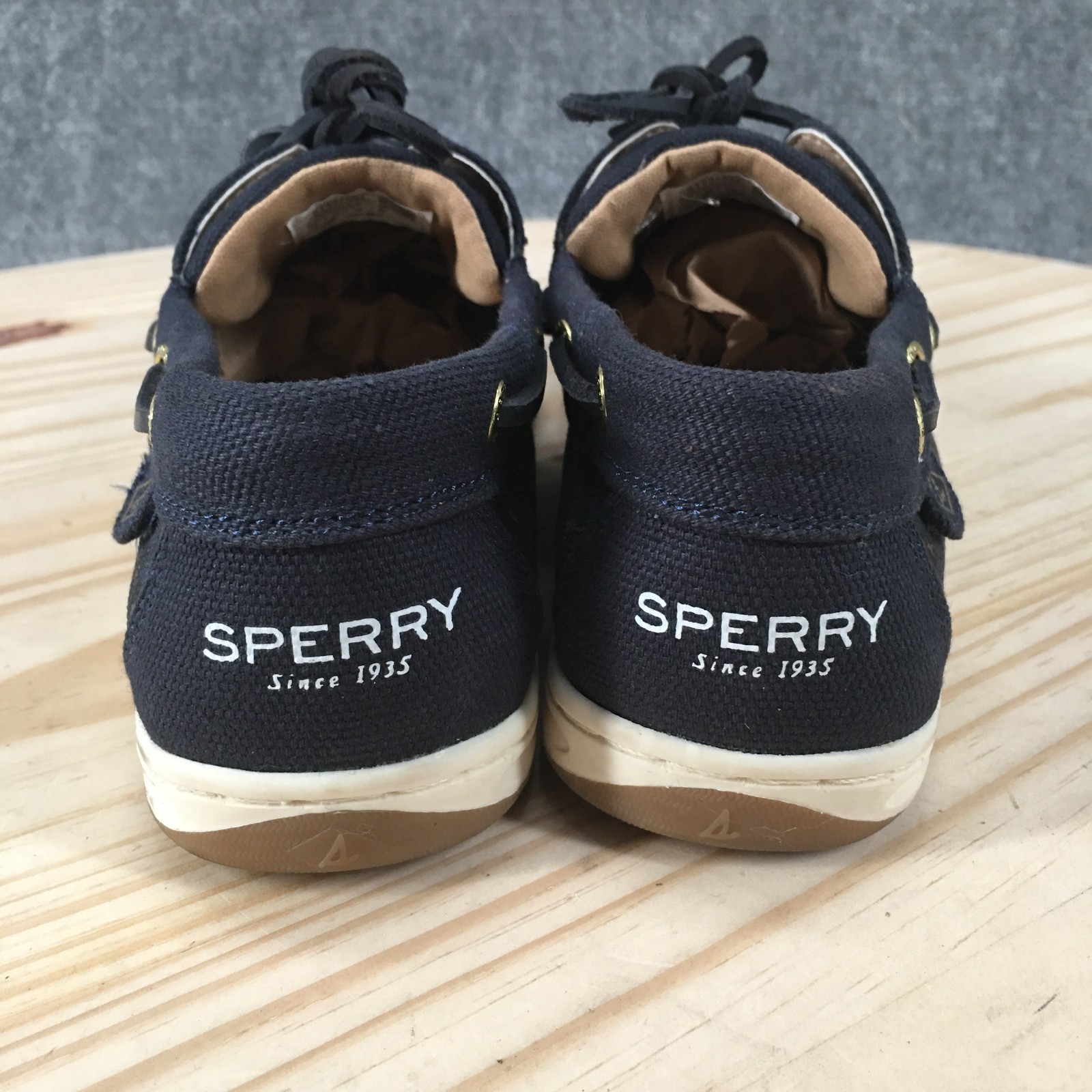 Sperry Top Sider Koifish Boat Shoes Womens 8 Lace Up Casual Canvas Blue STS87082