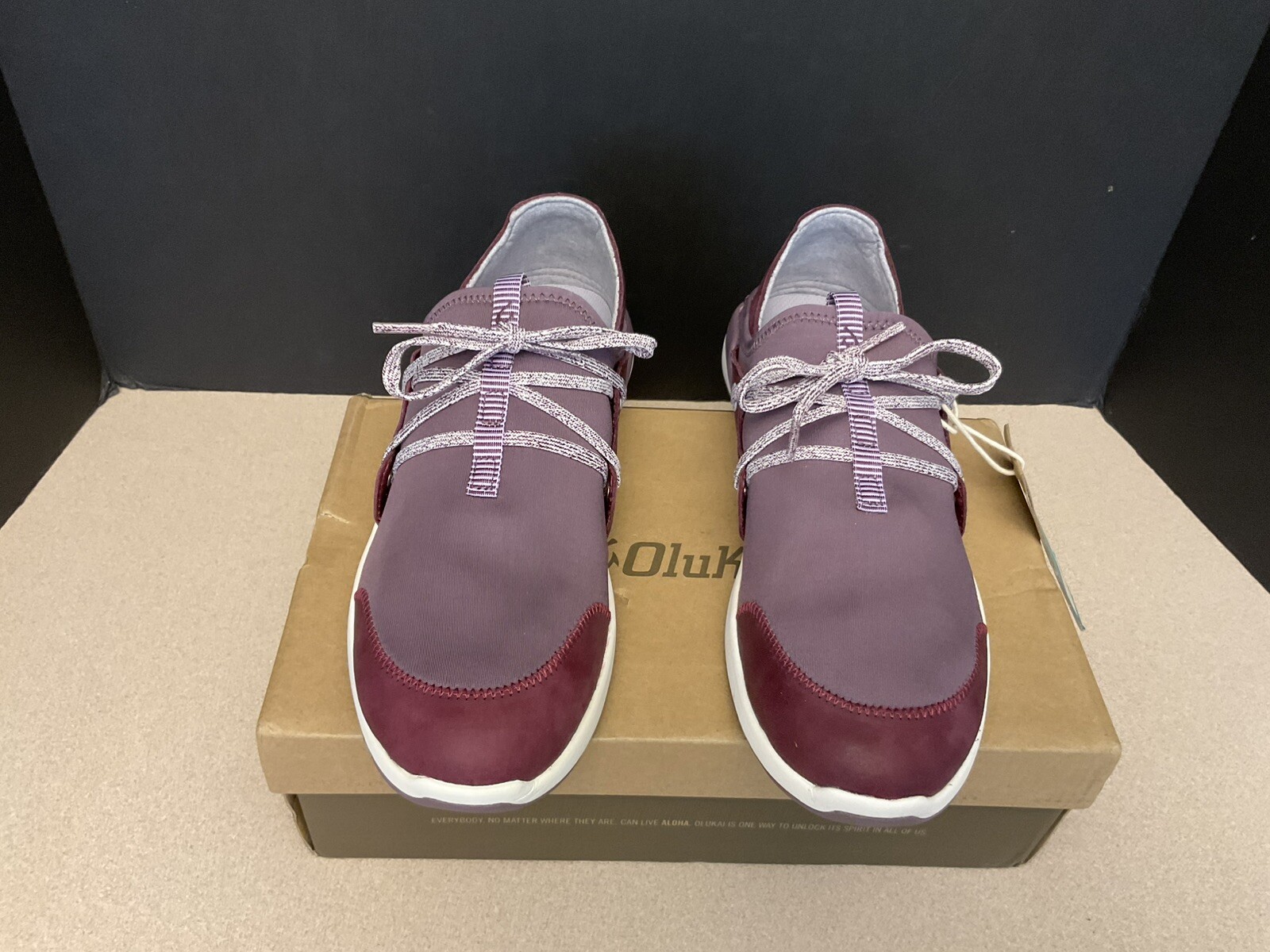New! Womens OluKai Miki Li’ Mauve/Plum Quick-Drying Outdoor Shoes. Size 9.5.